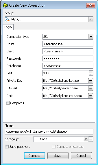 Boîte de dialogue "Créer une nouvelle connexion" dans Toad pour Windows.