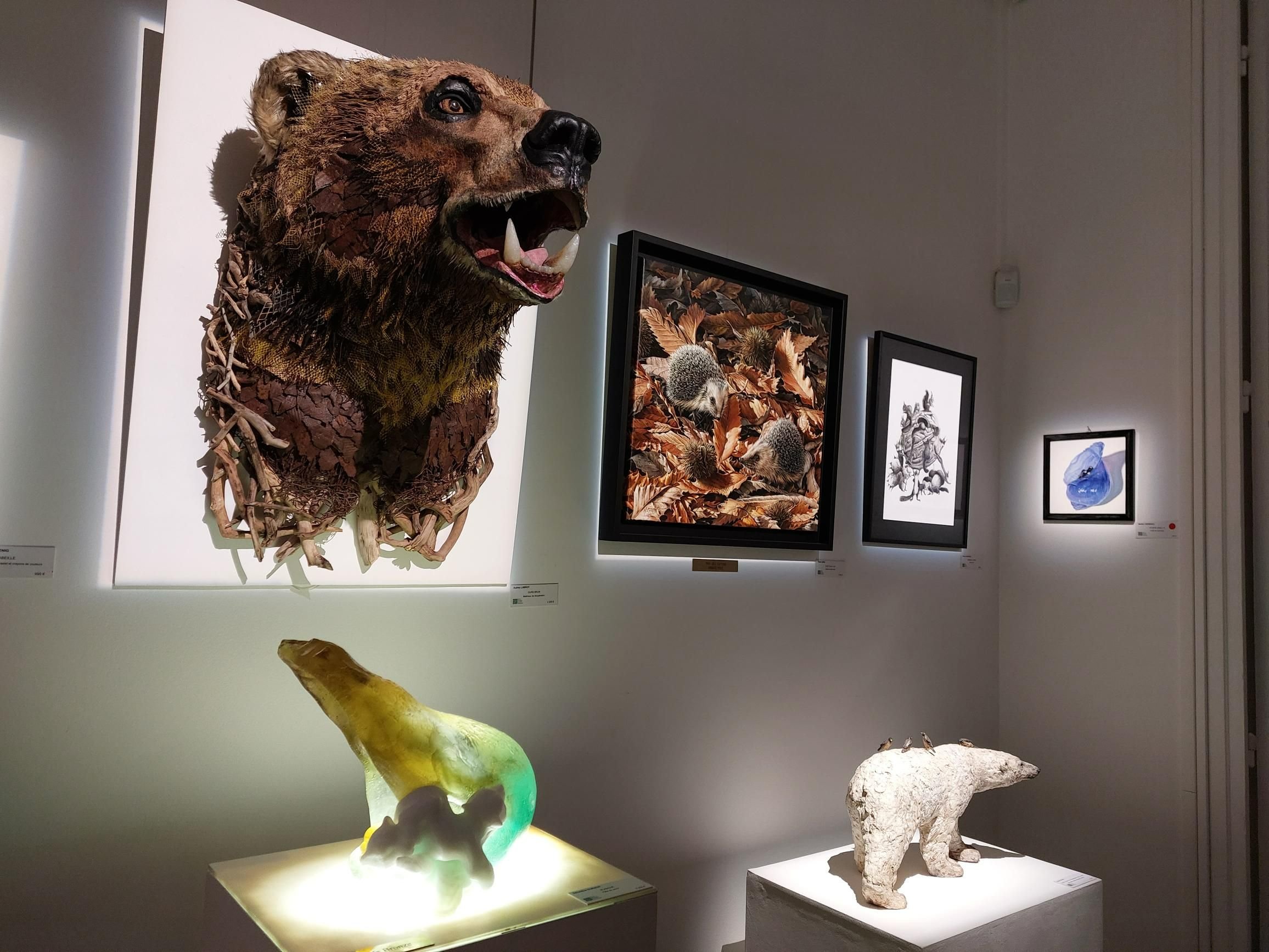 Bry-sur-Marne (Val-de-Marne), mardi 5 décembre. Peintures, sculptures… Une centaine d'œuvres sont à découvrir au Salon national des arts animaliers jusqu'au 17 décembre. LP/Laure Parny