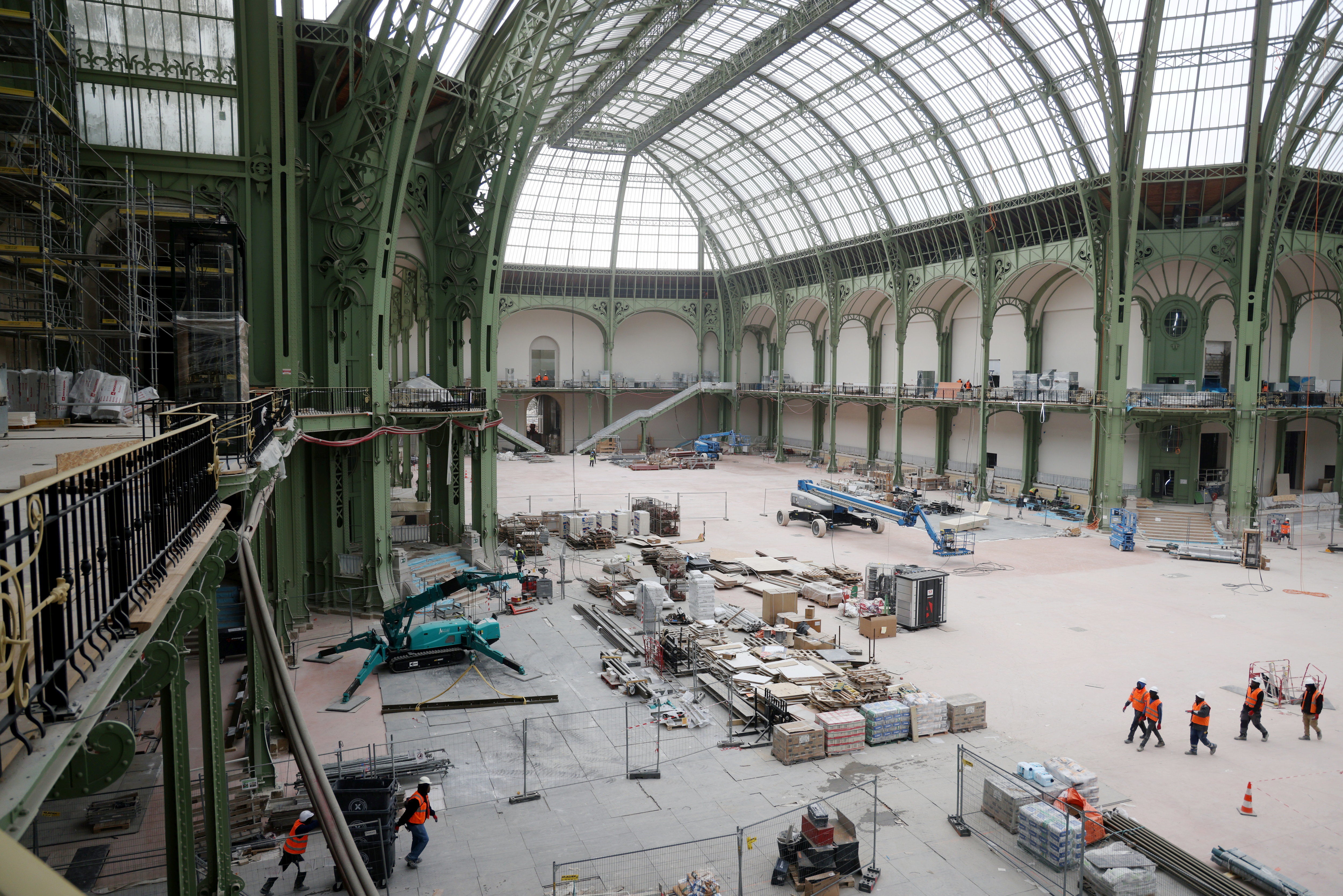 La nef du Grand Palais (ici photographiée en mars) doit accueillir l'escrime et le taekwondo pour les JO de Paris 2024. LP/Jean-Baptiste Quentin