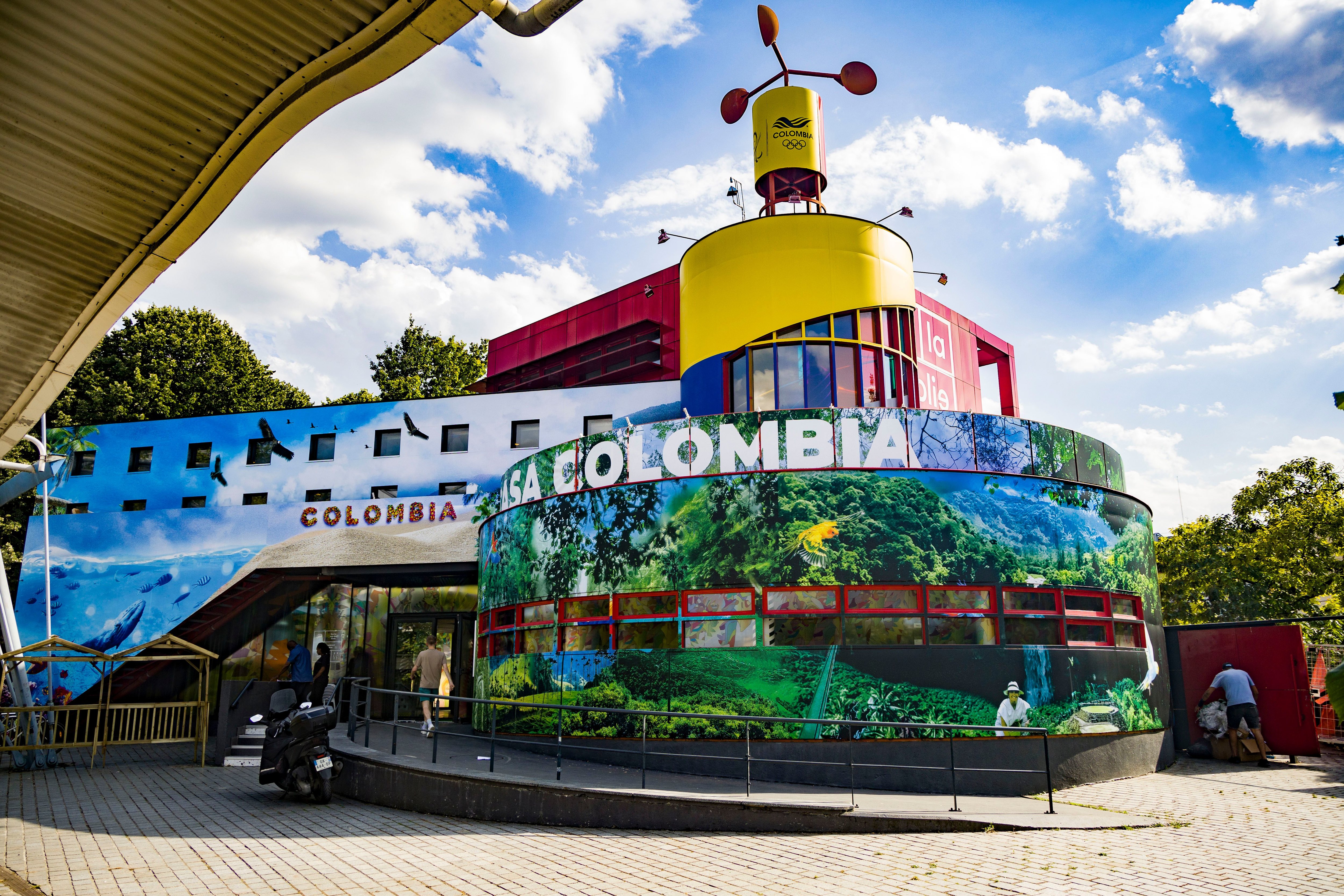 Parc de la Villette (Paris XIXe), le 19 juillet. Parmi les 14 pays invités, la Colombie ouvrira sa maison pour célébrer le succès de ses athlètes et faire découvrir sa culture. LP/Alexandre Delaitre