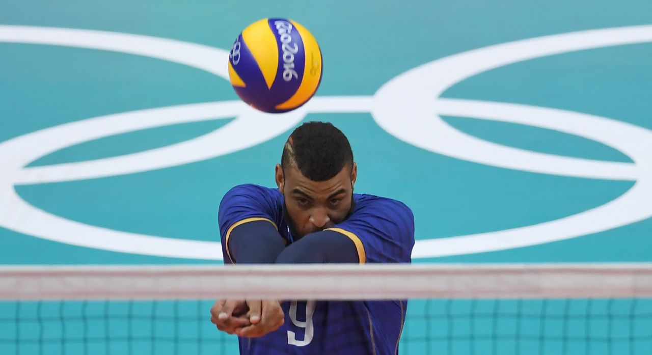 Earvin Ngapeth lors des Jeux de Rio, le 13 août 2016