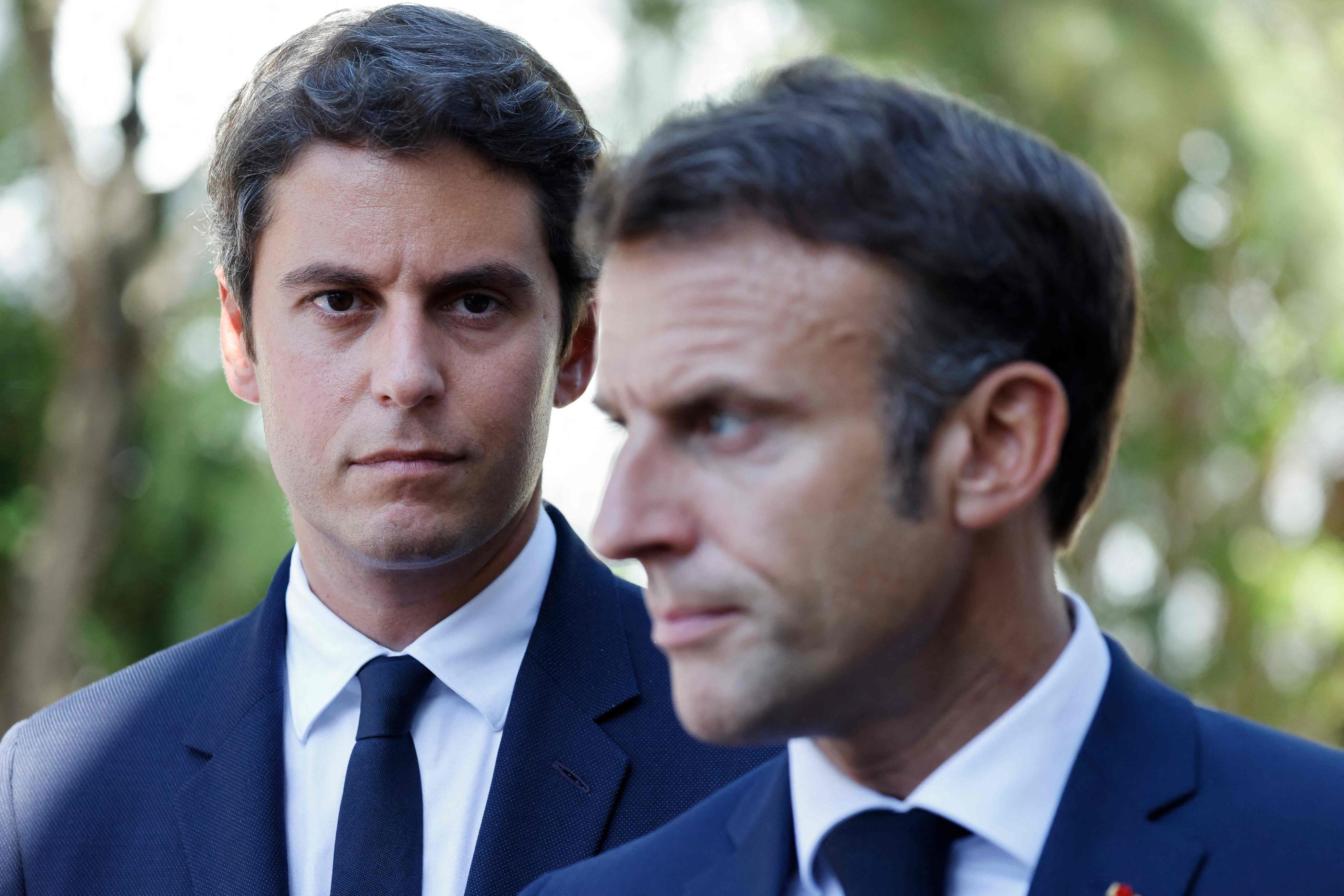 L'actuel Premier ministre ,Gabriel Attal, et Emmanuel Macron en septembre 2023. AFP/Ludovic Marin