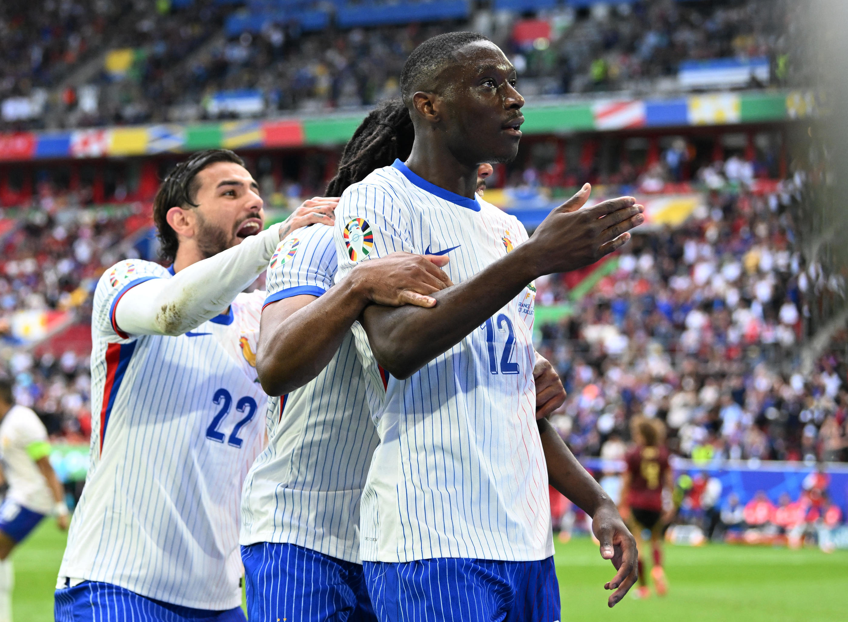 Kolo Muani a sauvé les Bleus à la 85e minute de jeu. REUTERS/Carmen Jaspersen