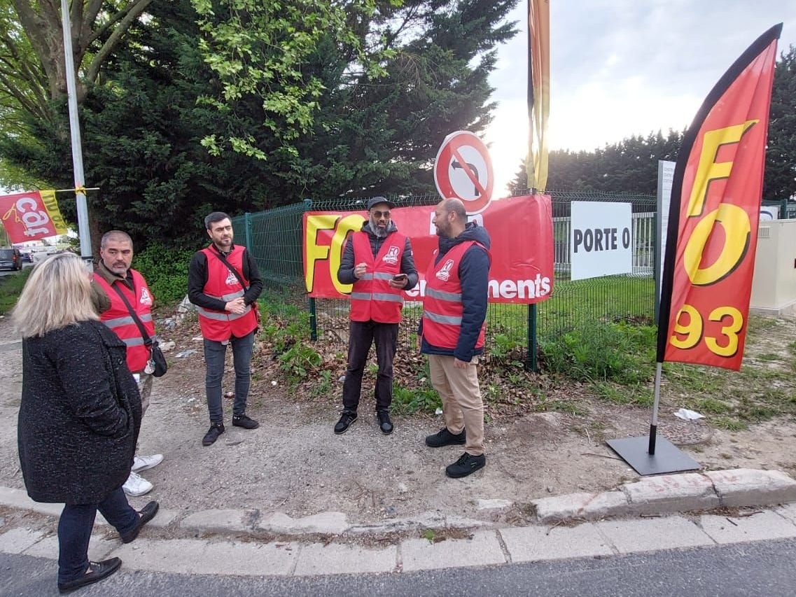 Aulnay-sous-Bois, jeudi 25 avril. L'intersyndicale constituée de FO, de la CGT et de la CFDT emmène le mouvement de grève pour sauver les 280 salariés de MA France. LP/C.G.