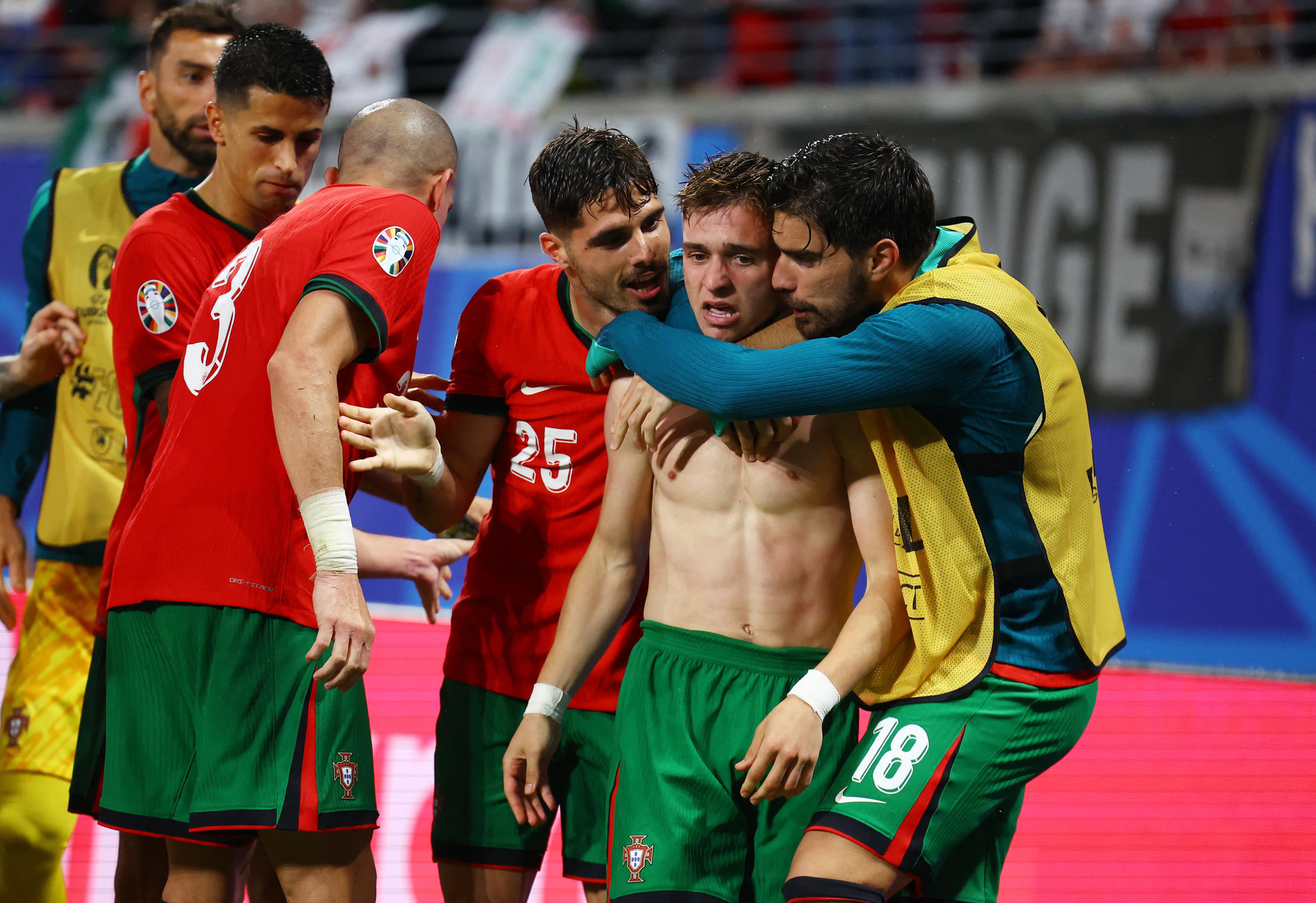 Francisco Conceiçao a délivré le Portugal contre les Tchèques. REUTERS/Lisi Niesner