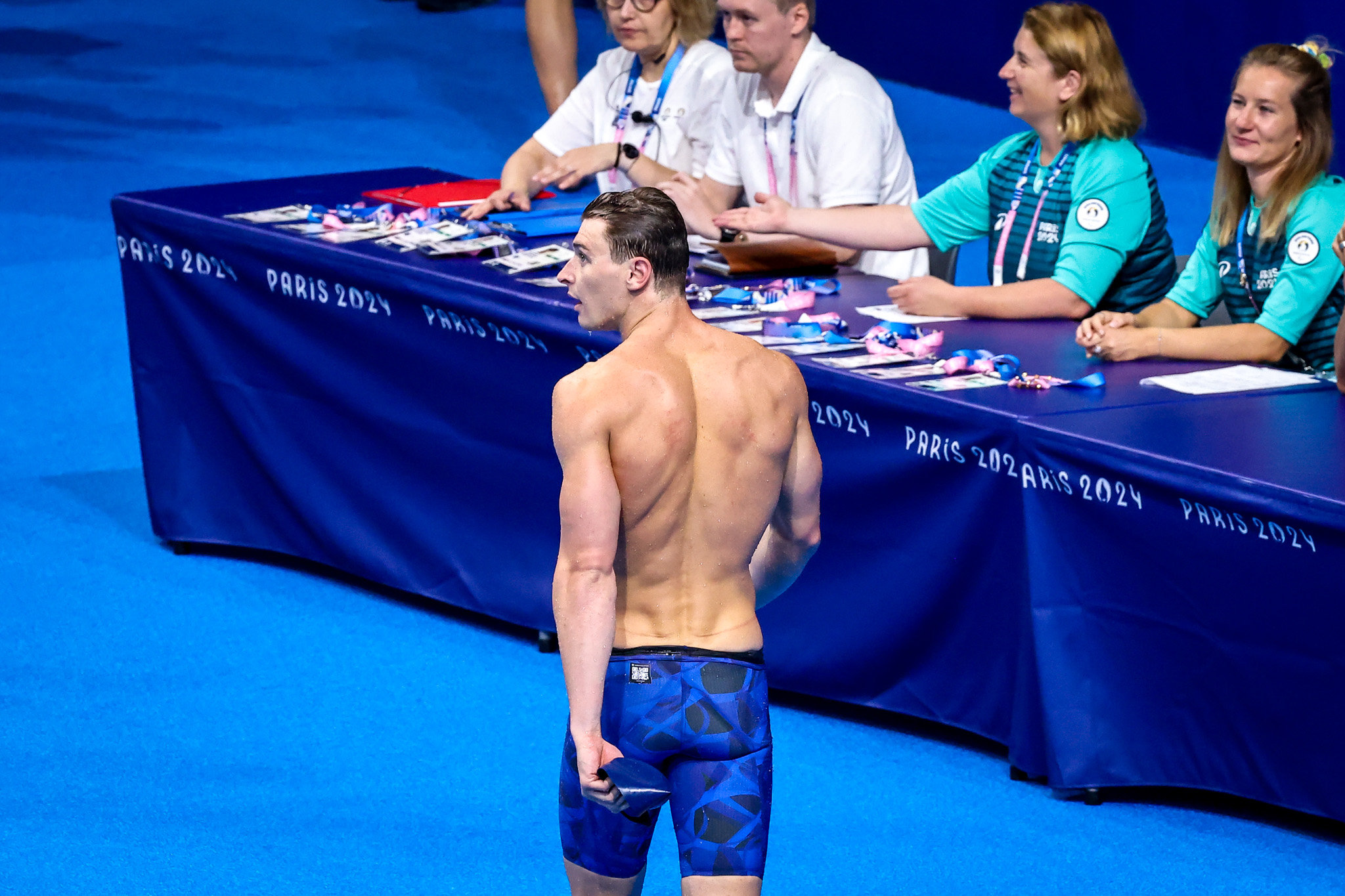 Maxime Grousset ne participera pas à la finale du 50 m nage libre, et se concentre sur le 100 m papillon. LP/Fred Dugit