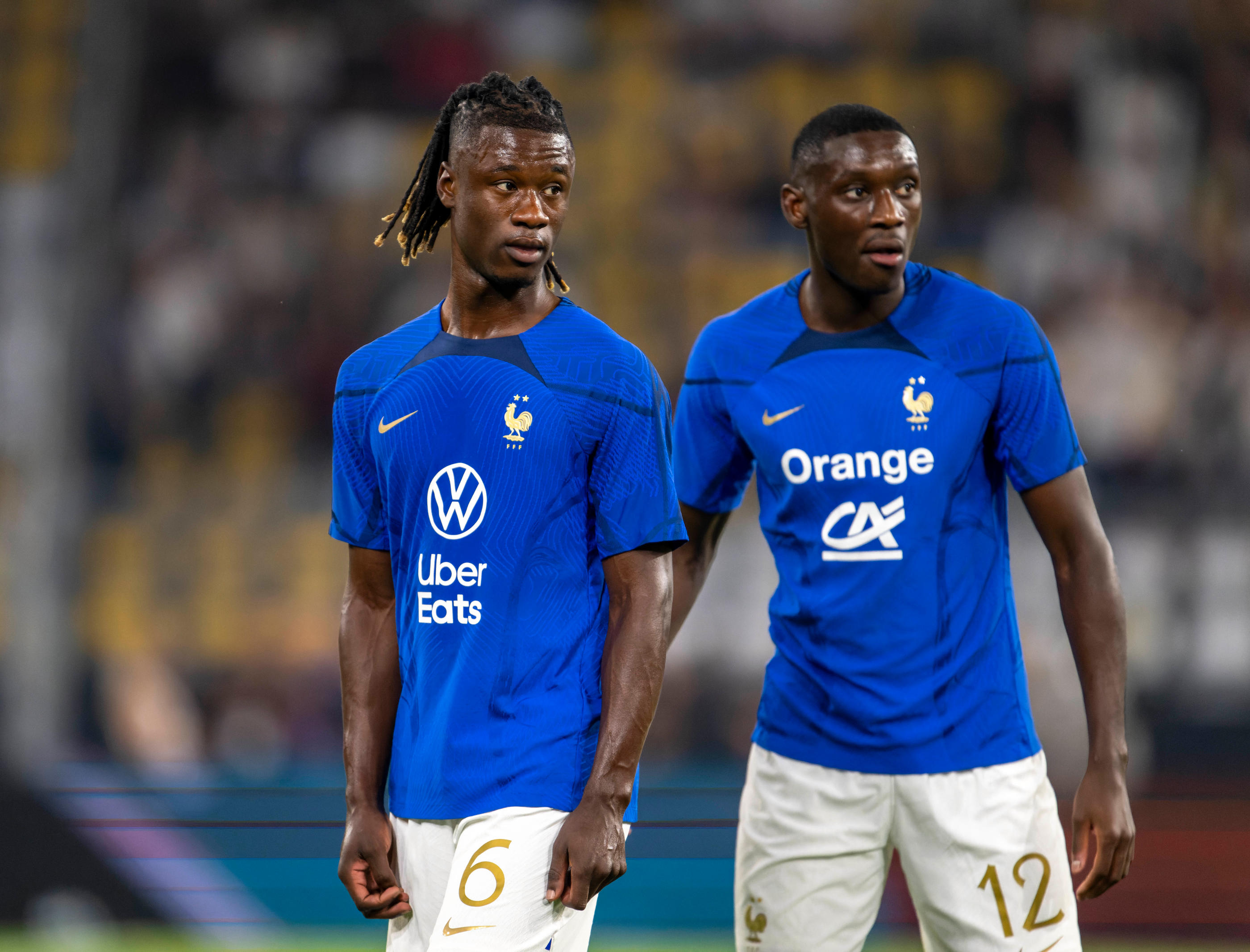 Eduardo Camavinga et Randal Kolo Muani ont l'opportunité de s'installer parmi les titulaires à l'Euro en cas de belle prestation ce mardi soir. Mis/Icon Sport