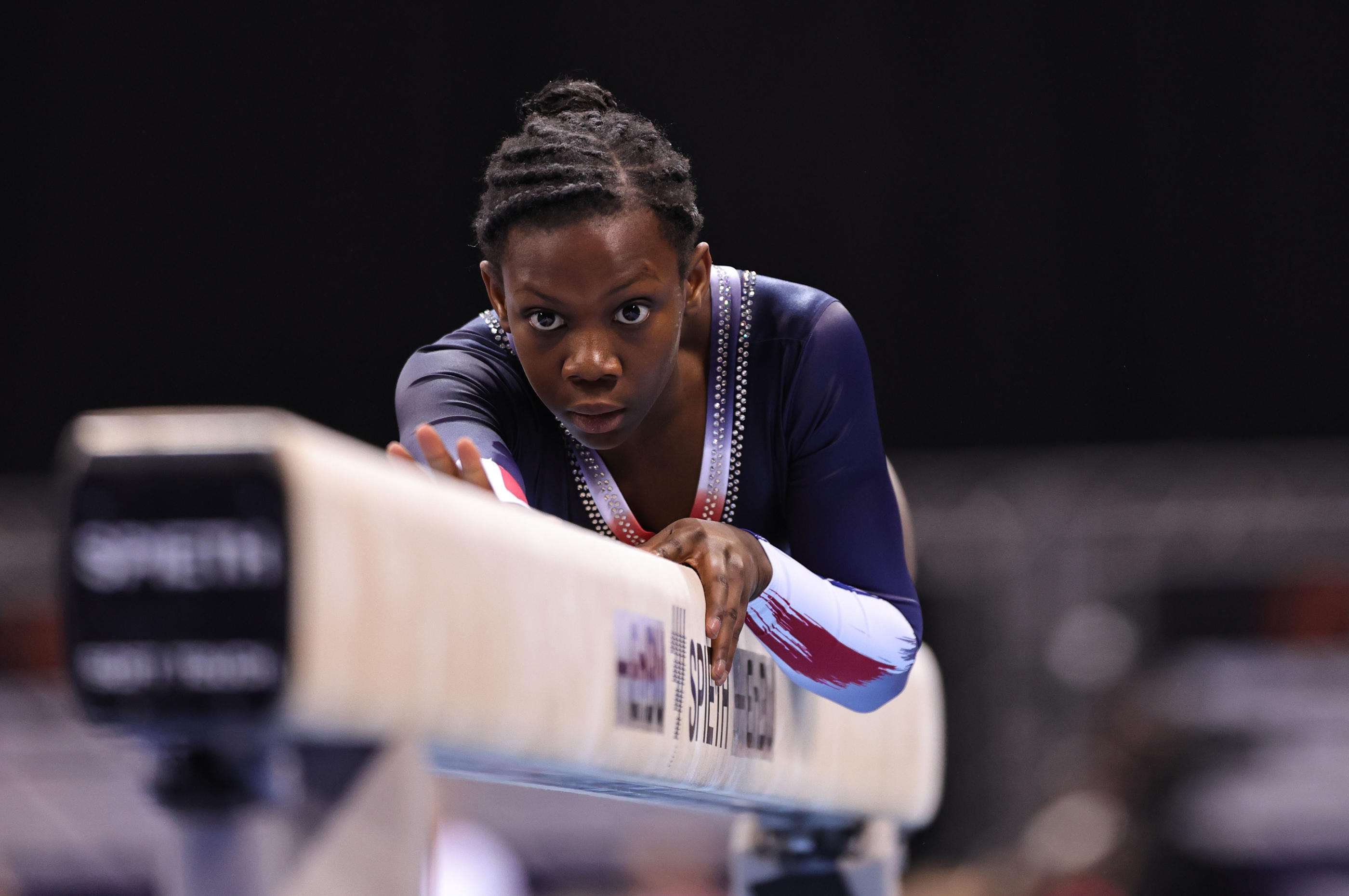 Astria Nelo, la gymnaste de Meaux, est très à l'aise sur la poutre, mais elle est avant tout « une généraliste » : « Je n’ai pas envie de choisir un agrès plus qu’un autre », assure-t-elle. Icon Sport/Schreyer