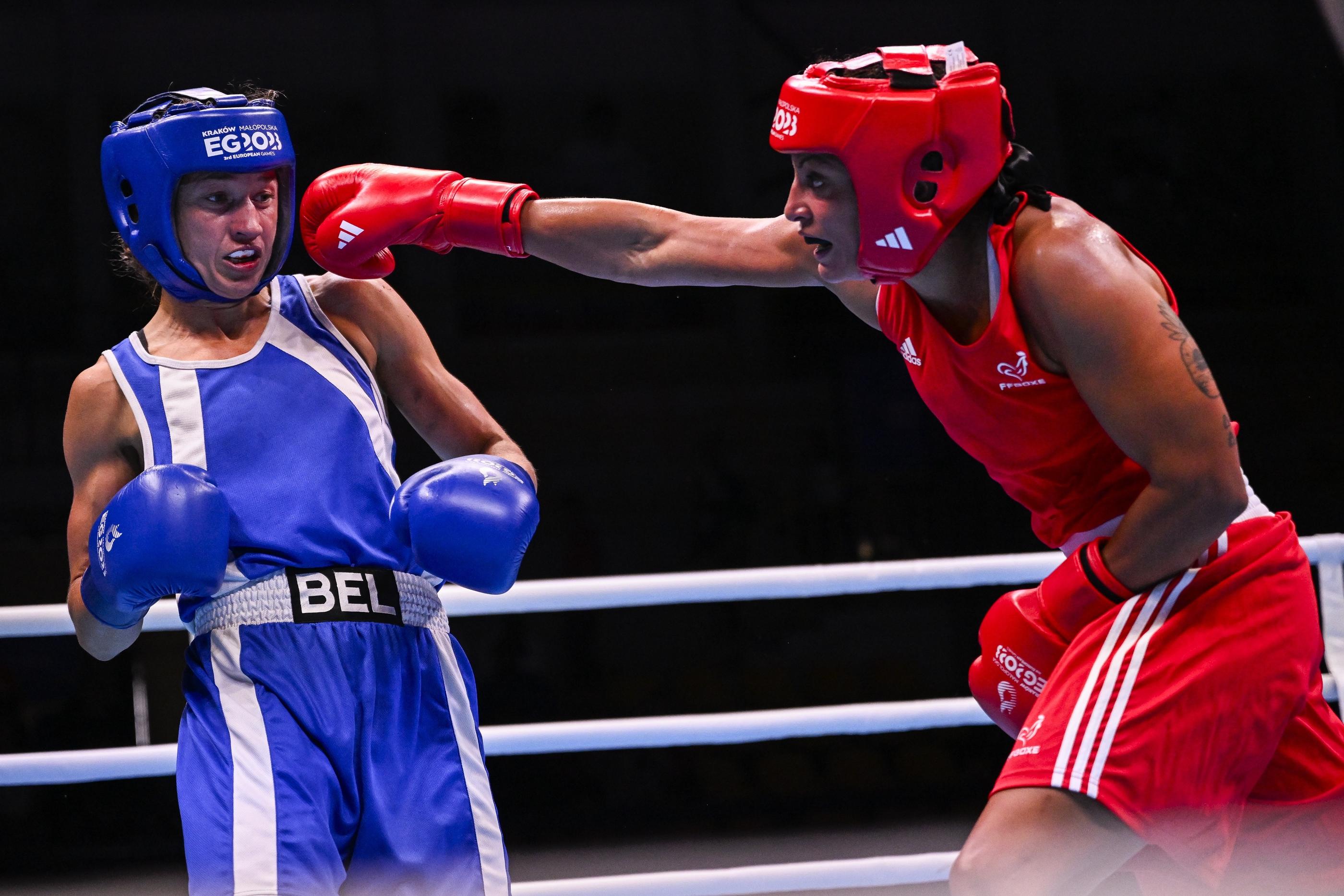 Emilie Sonvico (en rouge) tentera d'obtenir son ticket pour les Jeux olympiques de Paris, cette semaine au TQO de Busto Arsizio. Icon sport