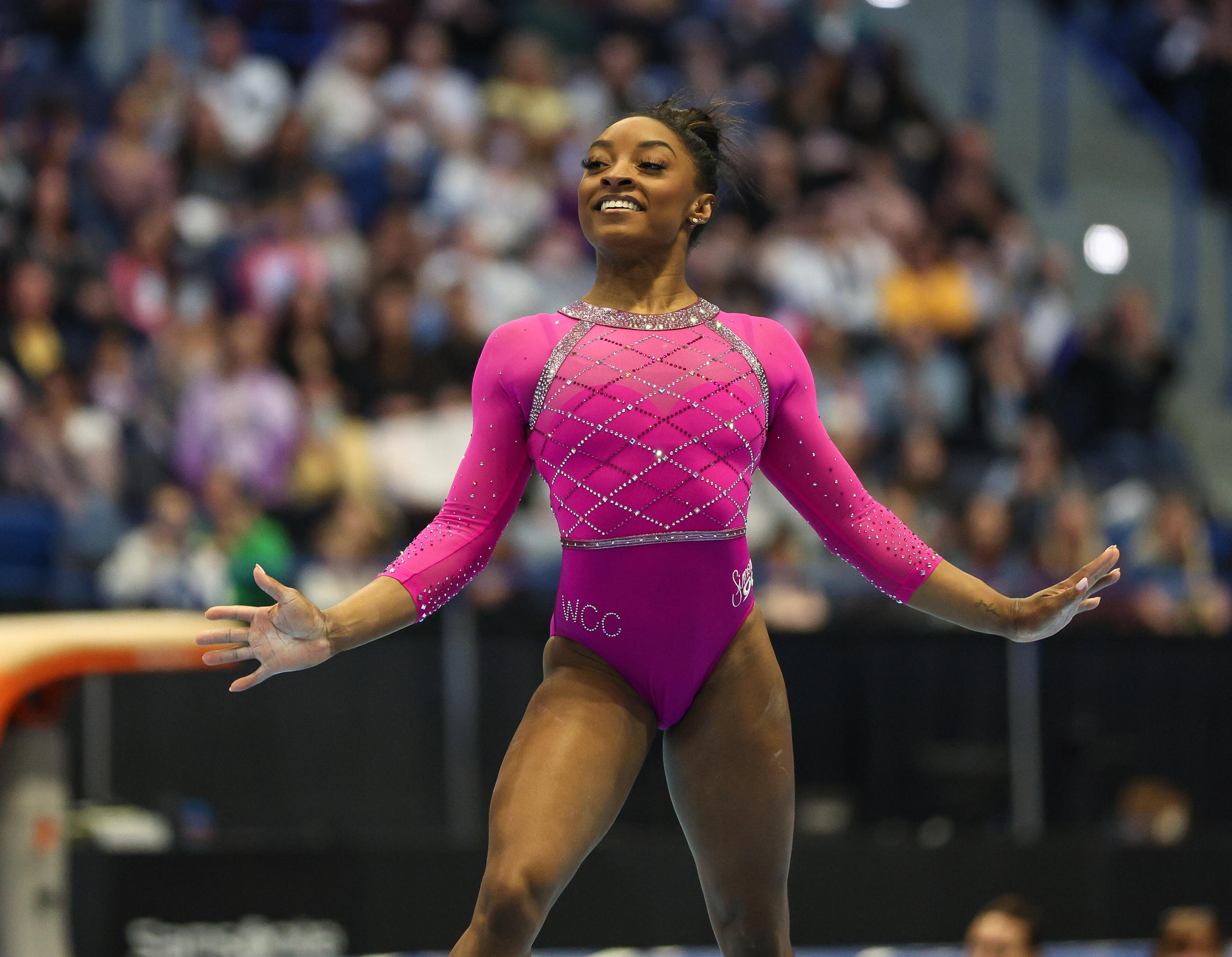 Simone Biles monte en puissance à près de deux mois des Jeux olympiques de Paris 2024. Icon Sport