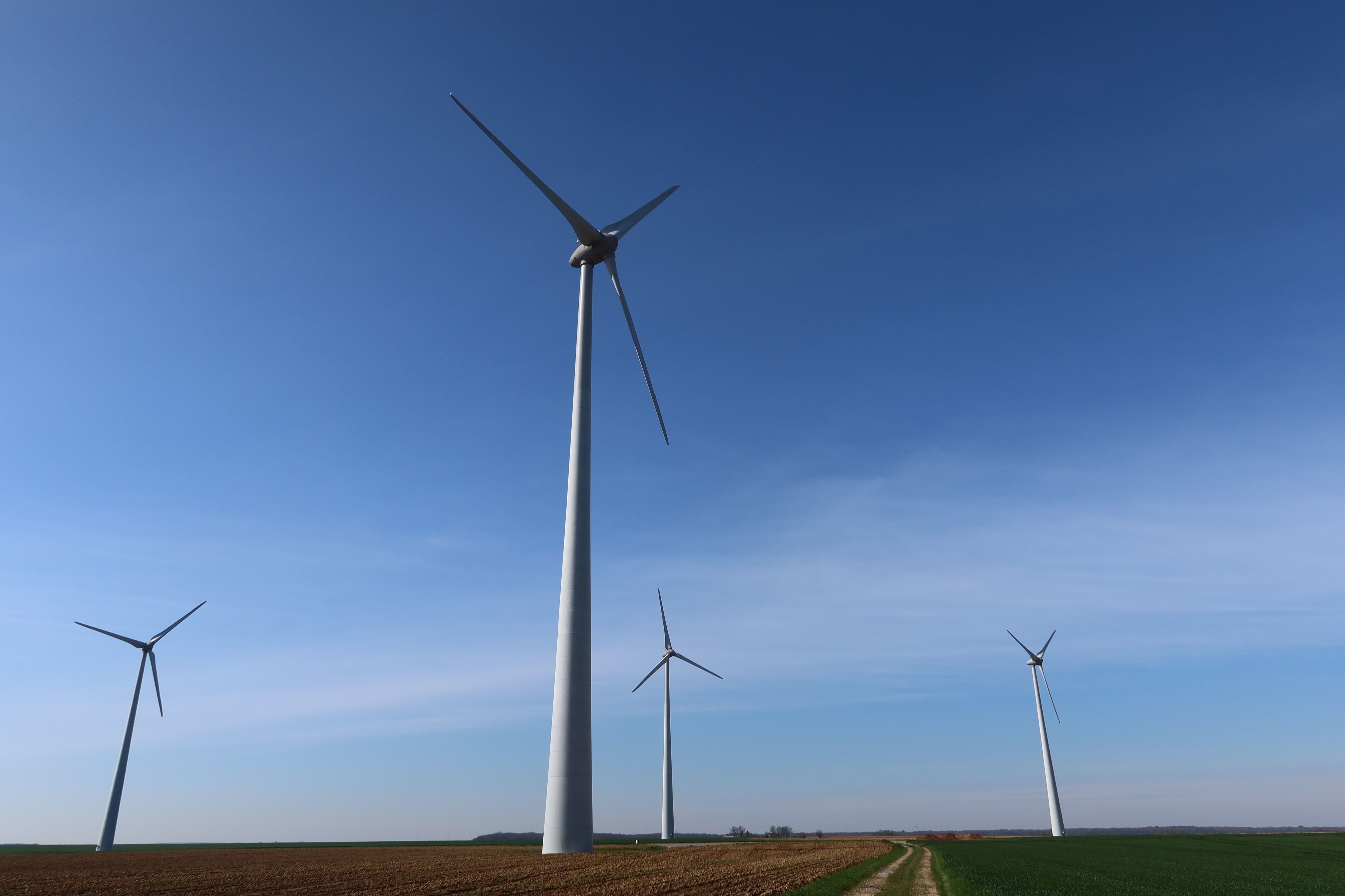 Saint-Martin-aux-Bois (Oise), avril 2023. 42 installations d'éoliennes sont actuellement à l'étude sur le plateau picard dans l'Oise. LP/Simon Gourru
