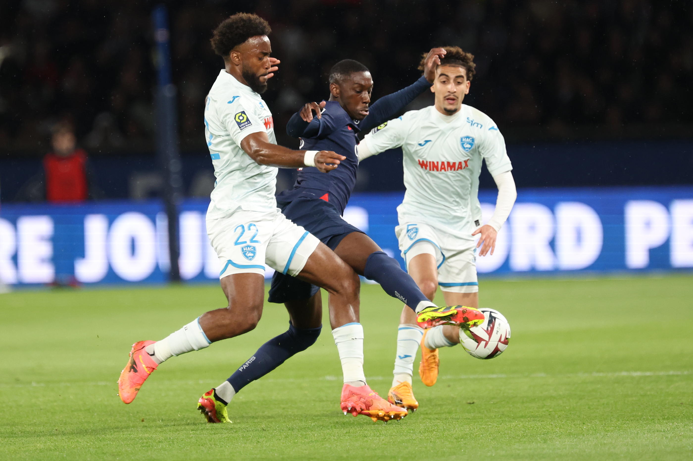 Randal Kolo Muani a connu une nouvelle soirée très compliquée en attaque contre Le Havre. LP/Arnaud Journois