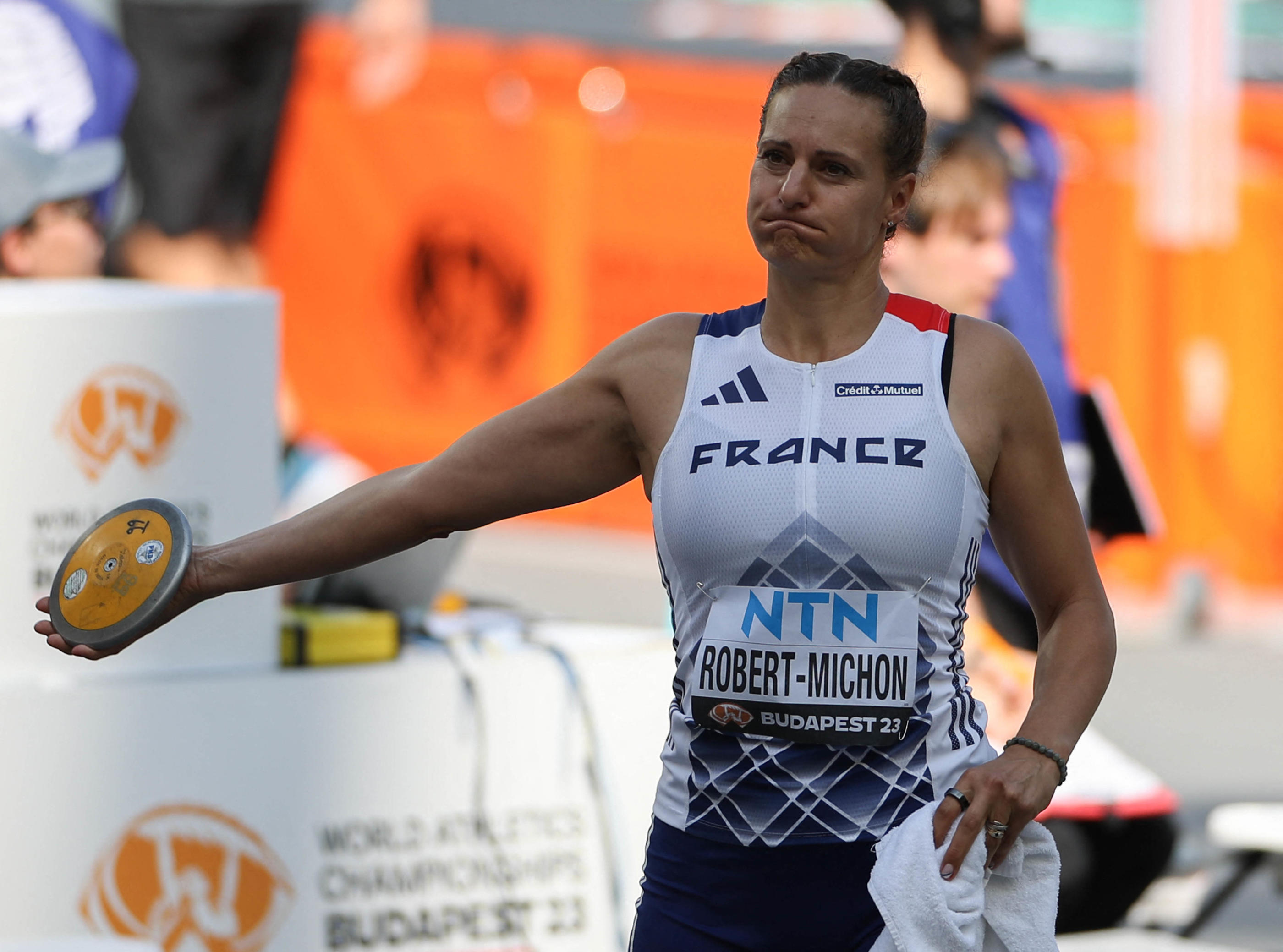 Mélina Robert-Michon est en finale du disque pour ses 10e Mondiaux d'athlétisme. Abaca/Icon Sport/Laurent Lairys