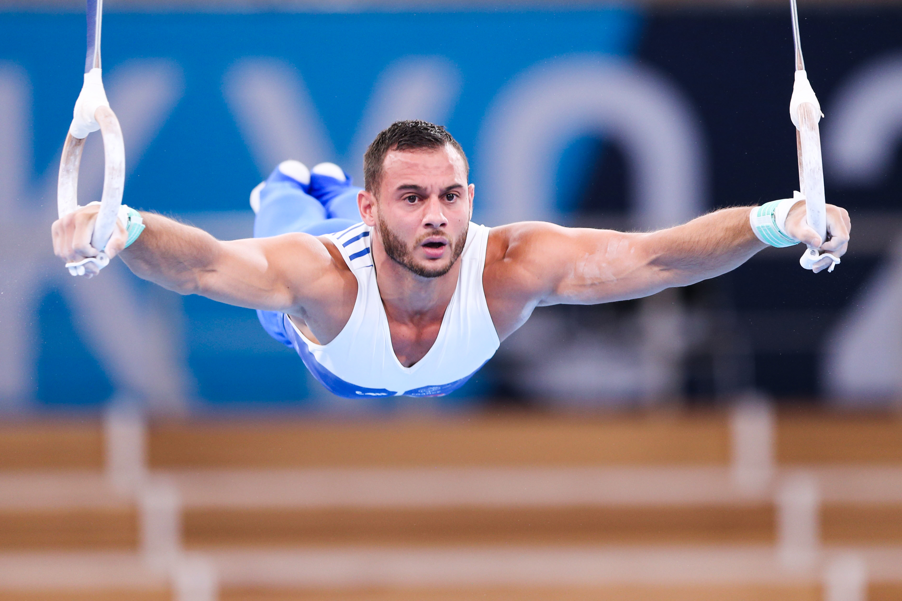 Samir Ait Said, spécialiste des anneaux, espère enfin décrocher une breloque aux Jeux olympiques, après avoir terminé 6e à Rio en 2016 et 4e à Tokyo en 2021. Icon Sport/Schreyer