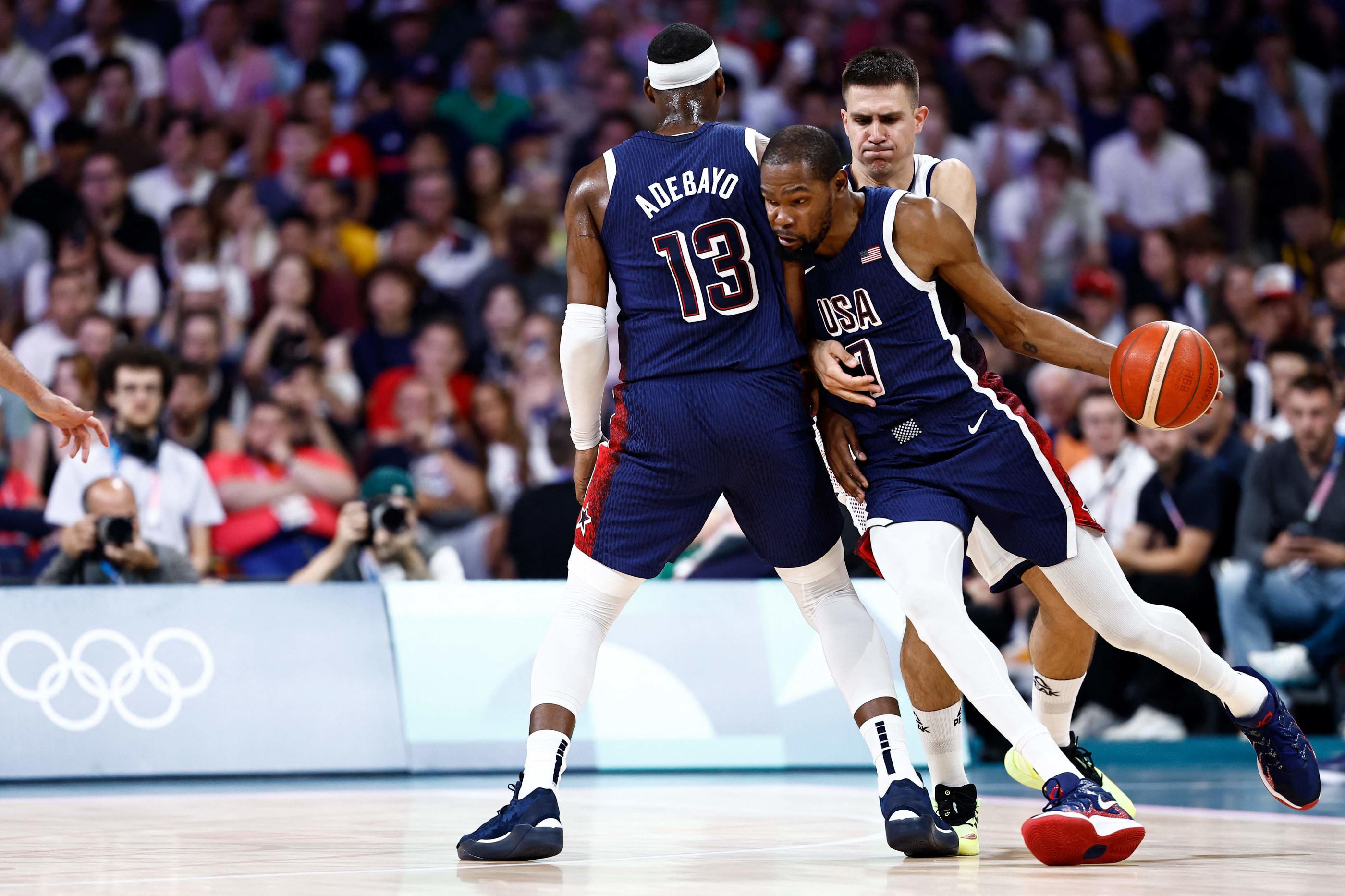 Kevin Durant était à 100% aux shoots à la pause. Sameer Al-Doumy / AFP