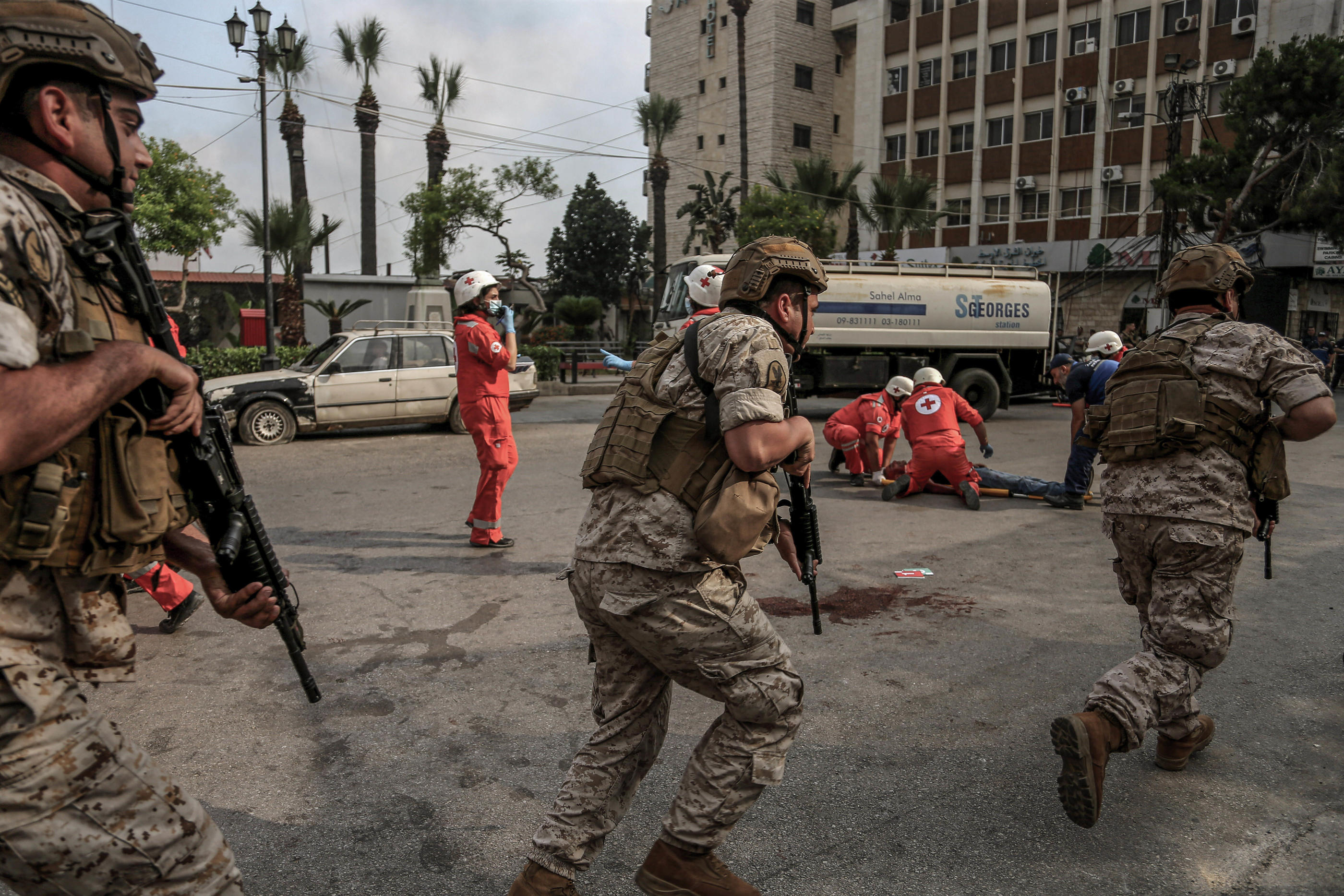 Mercredi, l’armée israélienne a intensifié ses bombardements aériens et d'artillerie contre une dizaine de localités dans le sud du Liban. Icon Sport/Marwan Naamani