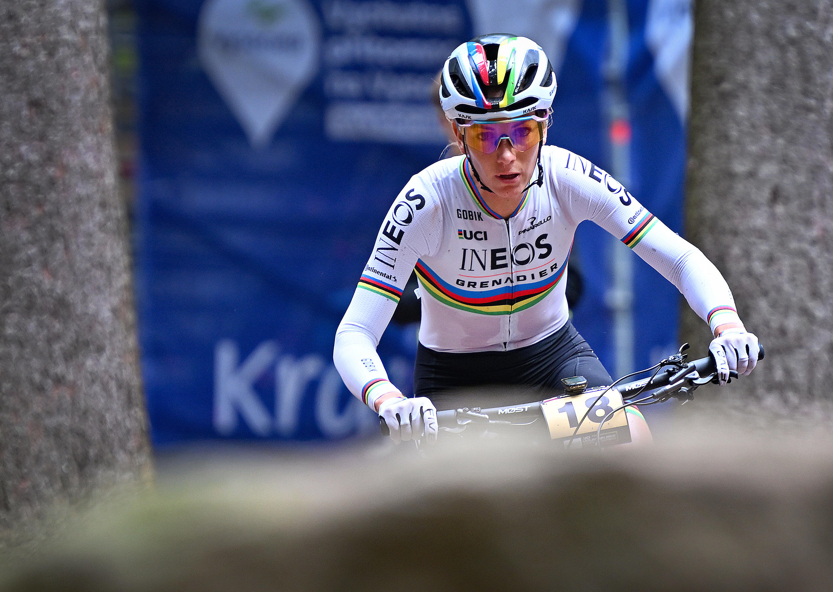 Pauline Ferrand-Prévot s'est imposée ce dimanche à Val di Sole, à quelques semaines des JO. (CTK Photo/Lubos Pavlicek)