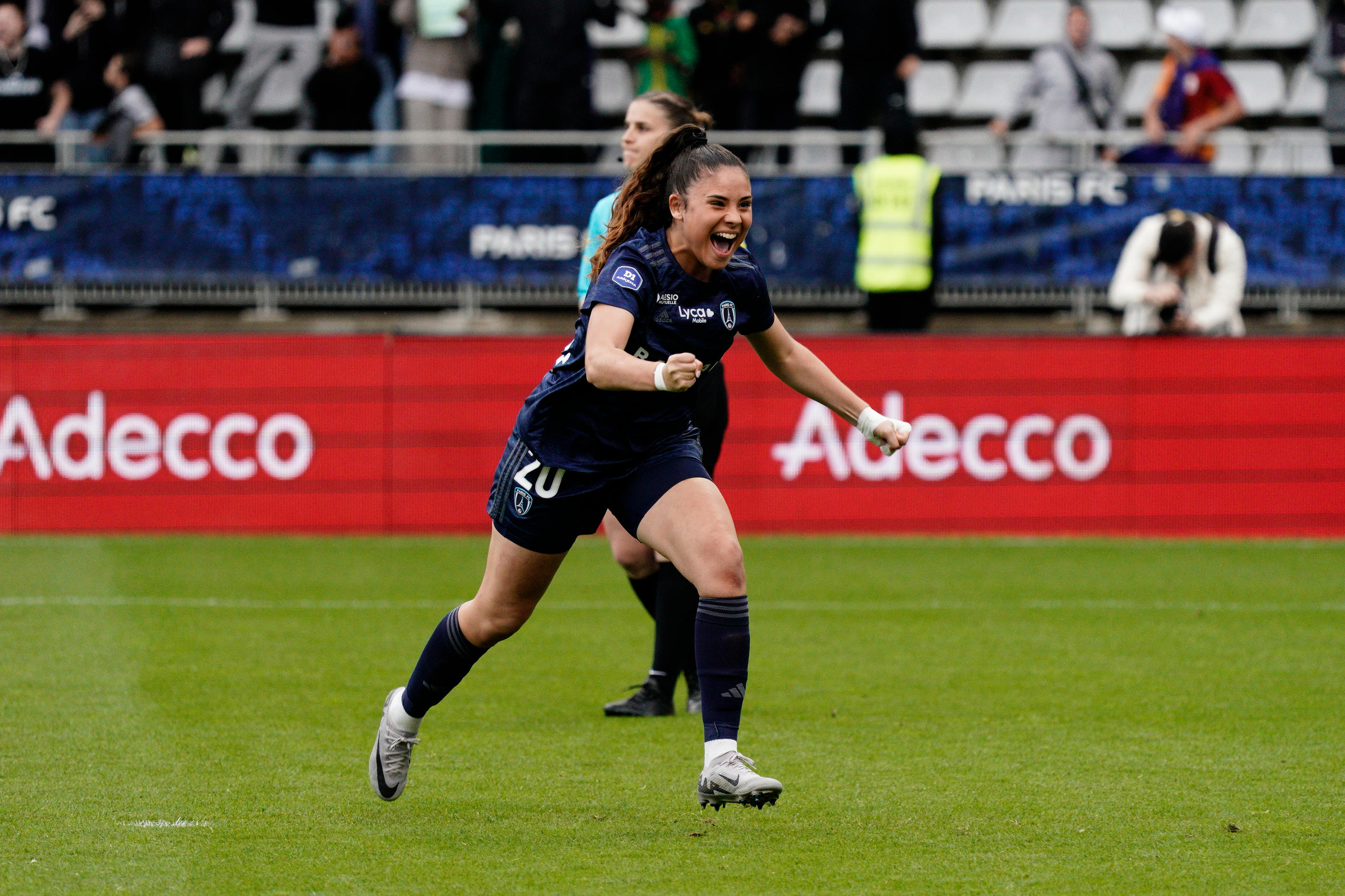 Louana Ribadeira a marqué le tir au but victorieux, ce vendredi soir, face à Reims dans la petite finale de la D1 Arkema. Icon Sport/Dave Winter