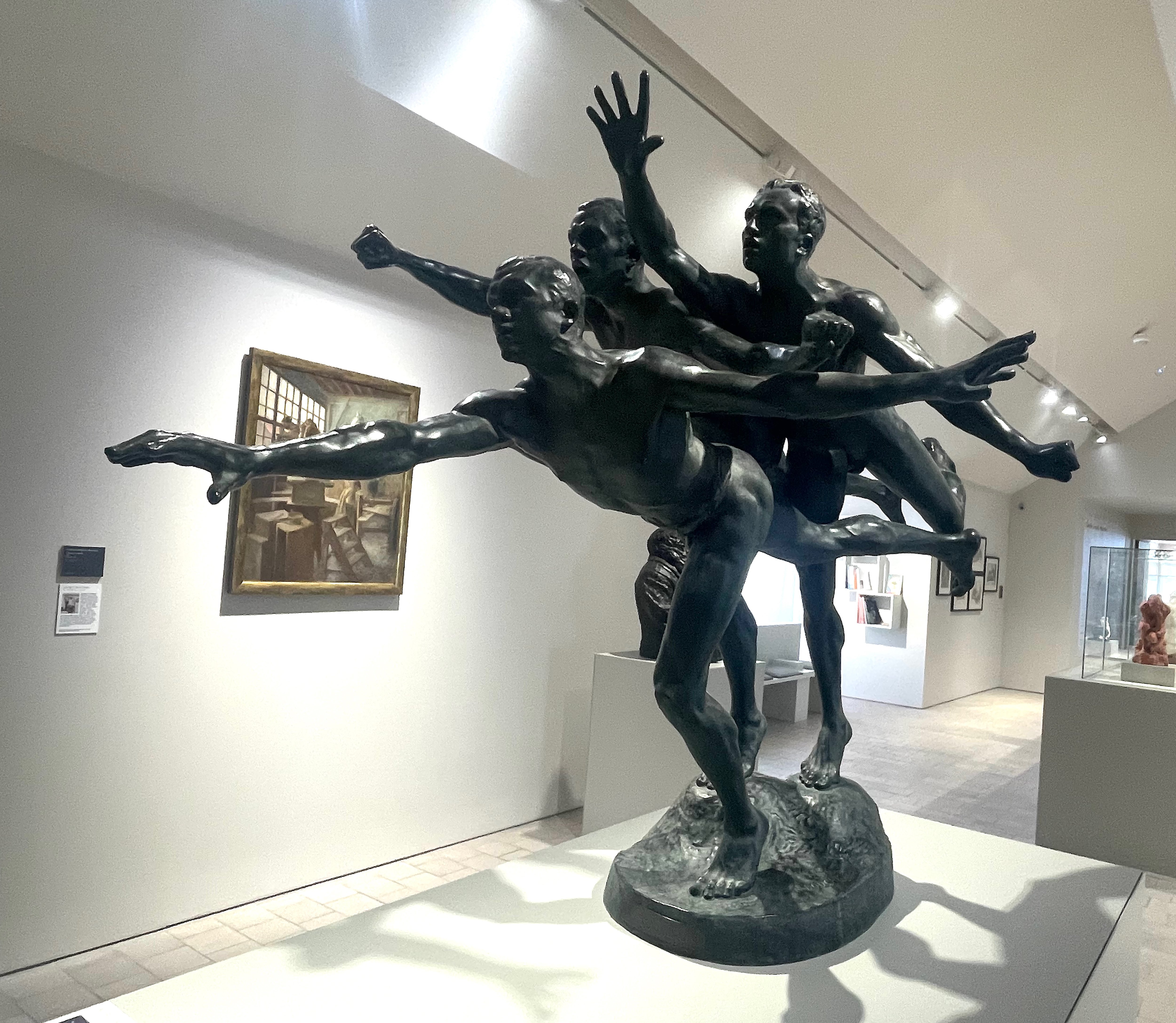 Le plâtre d’Au but, d'Alfred Boucher, a été spécialement sorti des réserves du Musée des Beaux-arts de Troyes pour être exposé au musée Camille Claudel de Nogent-sur-Seine jusqu’au 28 juillet. LP/Stéphane Magnoux