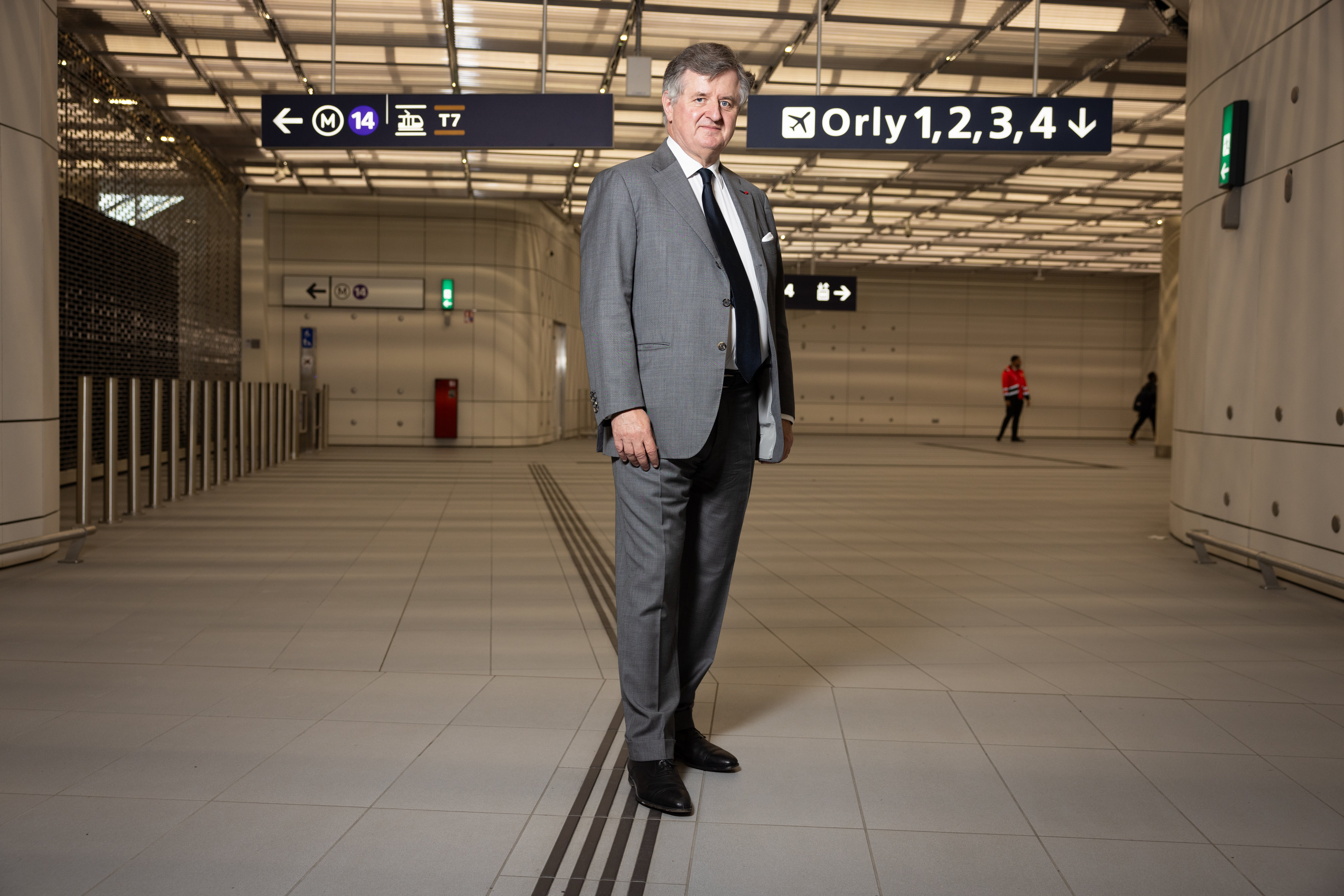 Augustin de Romanet se félicite de l'arrivée du métro automatique, qui permettra dès le lundi 24 juin de relier l'aéroport d'Orly au centre de Paris en 25 minutes. LP/Arnaud Journois