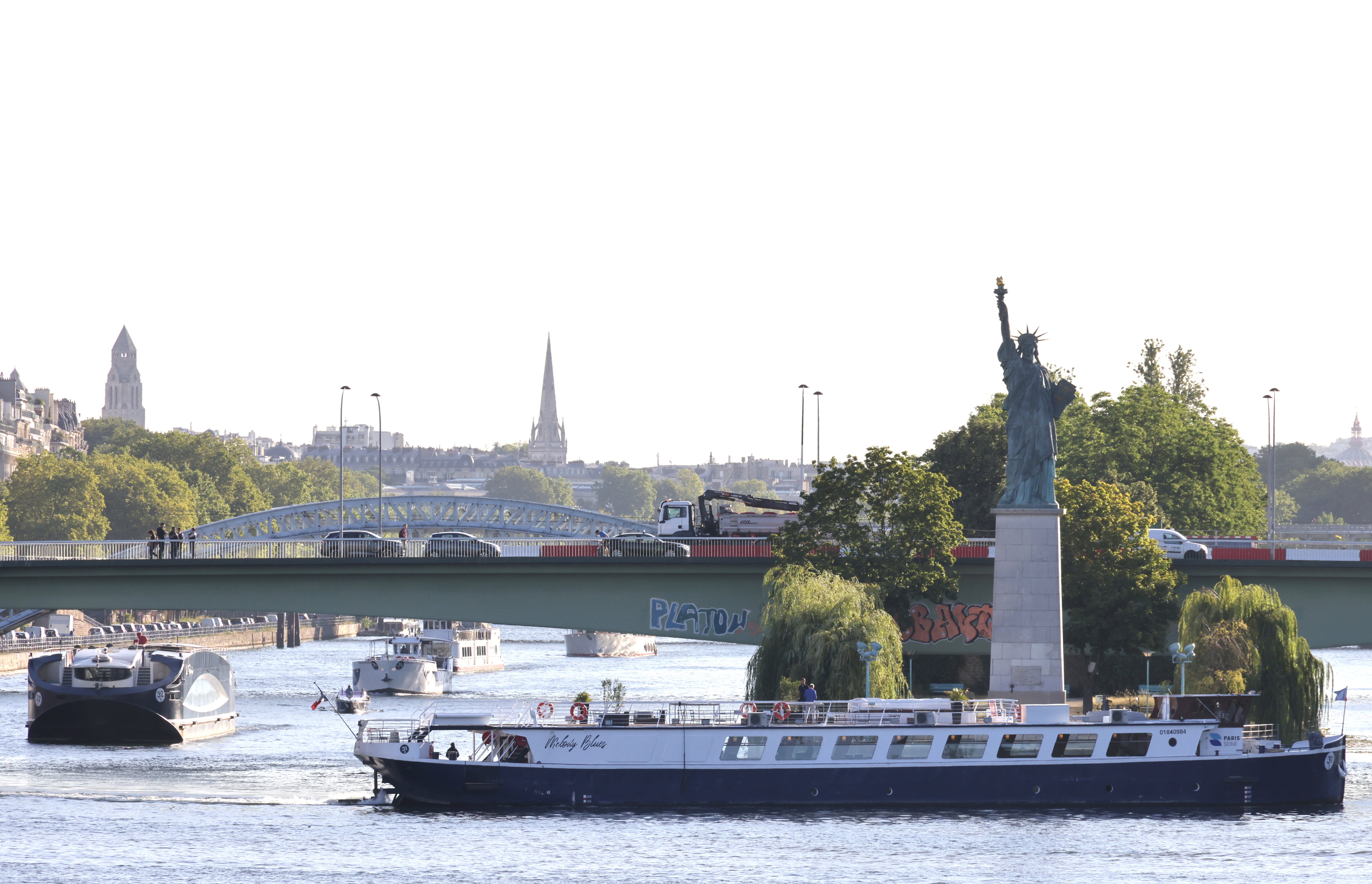 Une répétition avec 55 bateaux avait eu lieu sur la Seine le 17 juin dernier. LP/Delphine Goldsztejn