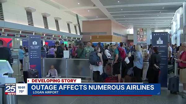 Travelers told to ‘go home’ as global tech outage causes delays, cancelations at Logan Airport