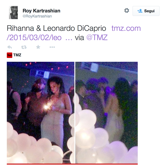 Rihanna e DiCaprio: la prima foto della love story?