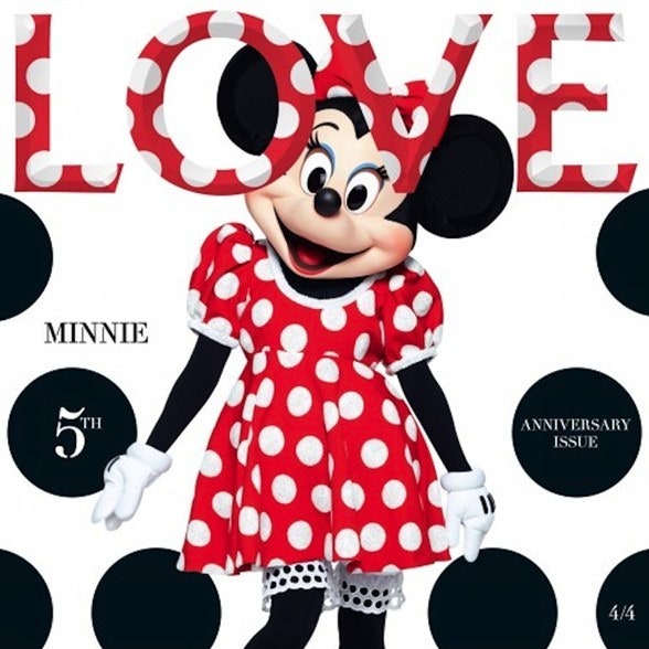 Minnie sulla cover di LOVE