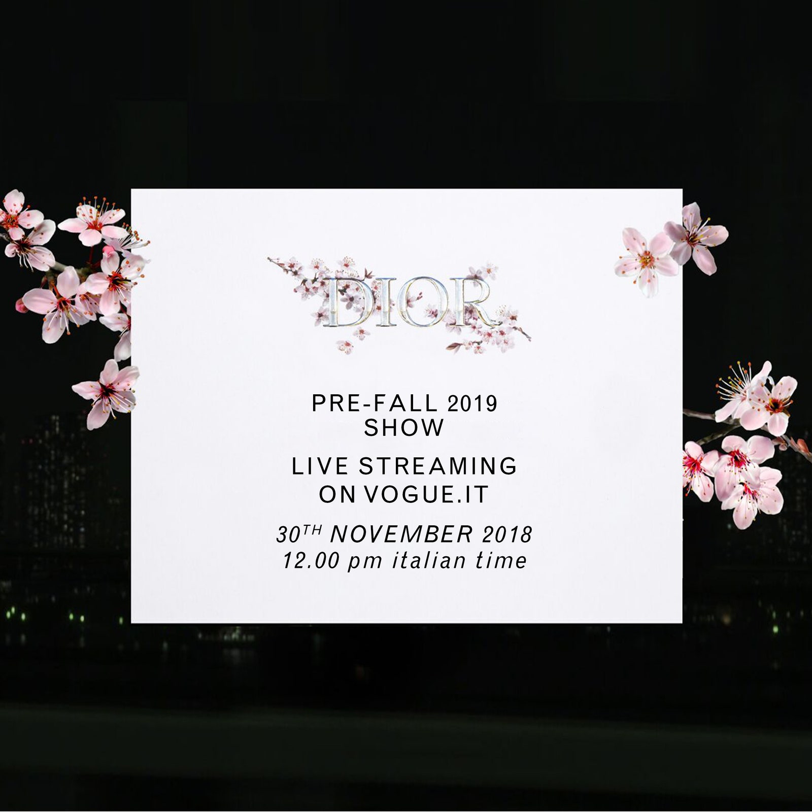 Dior Tokyo Sfilata Uomo Pre Fall 2019 Live Streaming