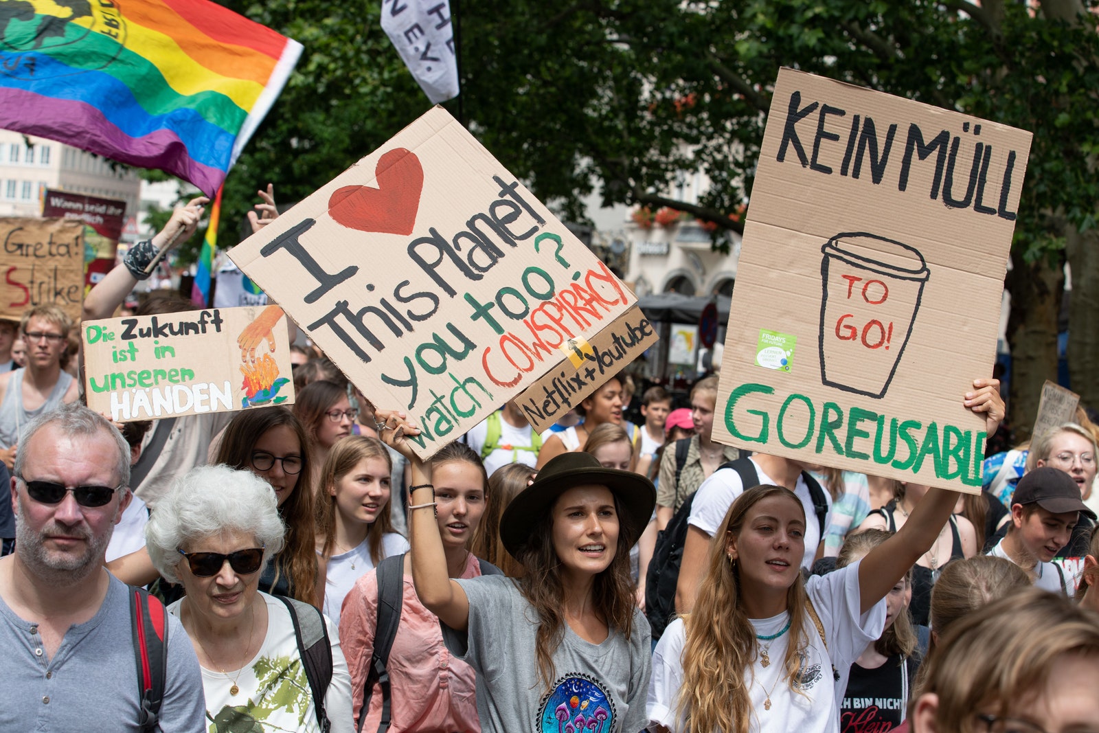 I manifestanti a Fridays for Future a Monaco in Germania luglio 2019.