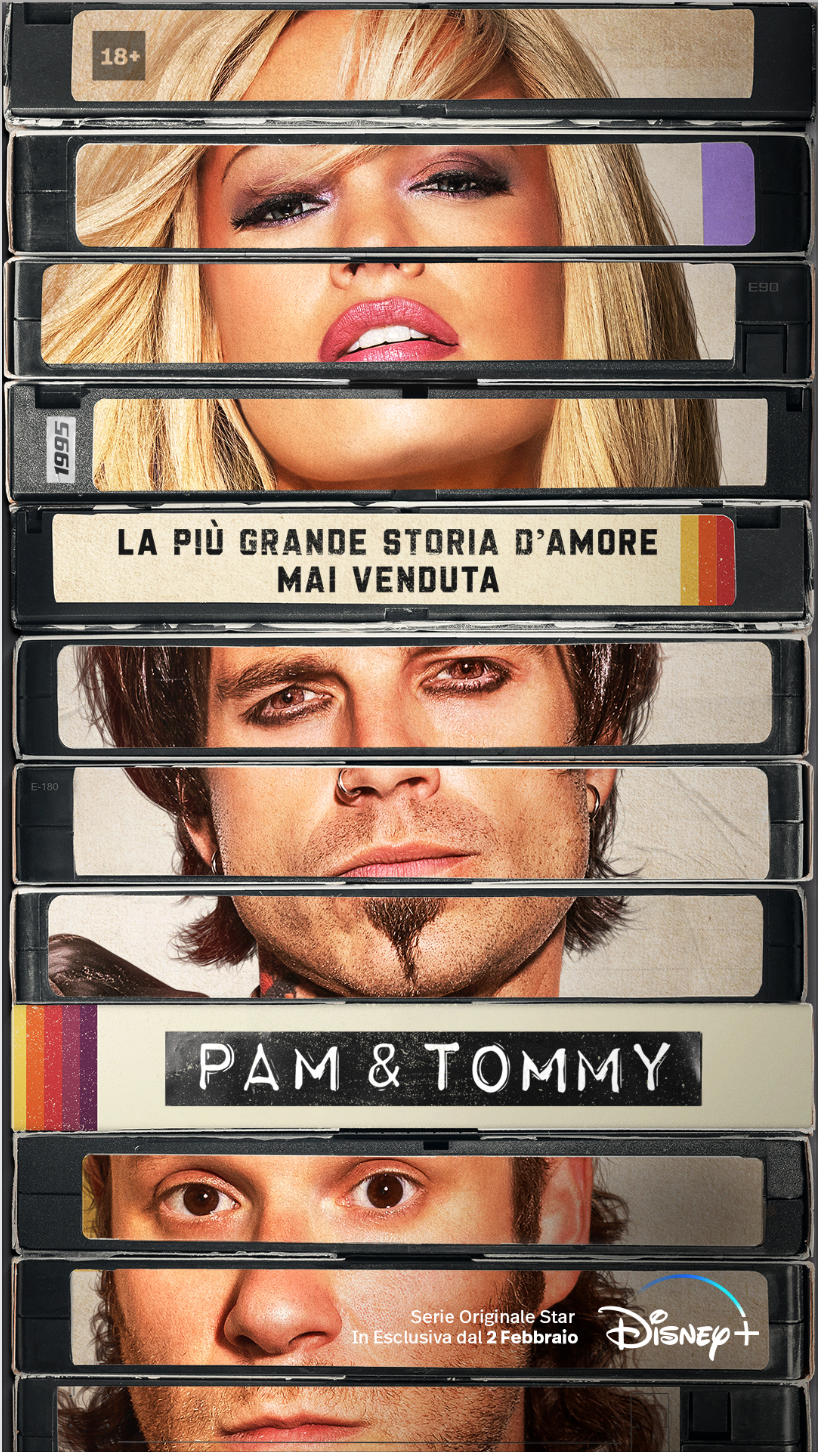 La key art della serie tv Pam amp Tommy targata Disney