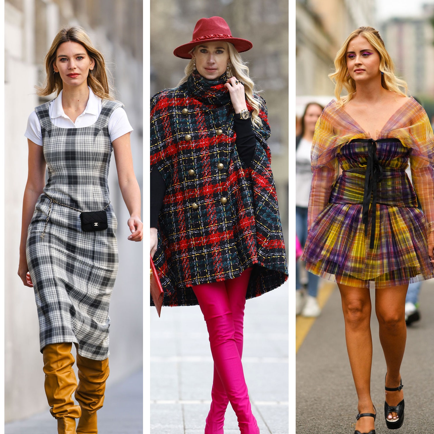 Come indossare il vestito tartan (anche) in primavera