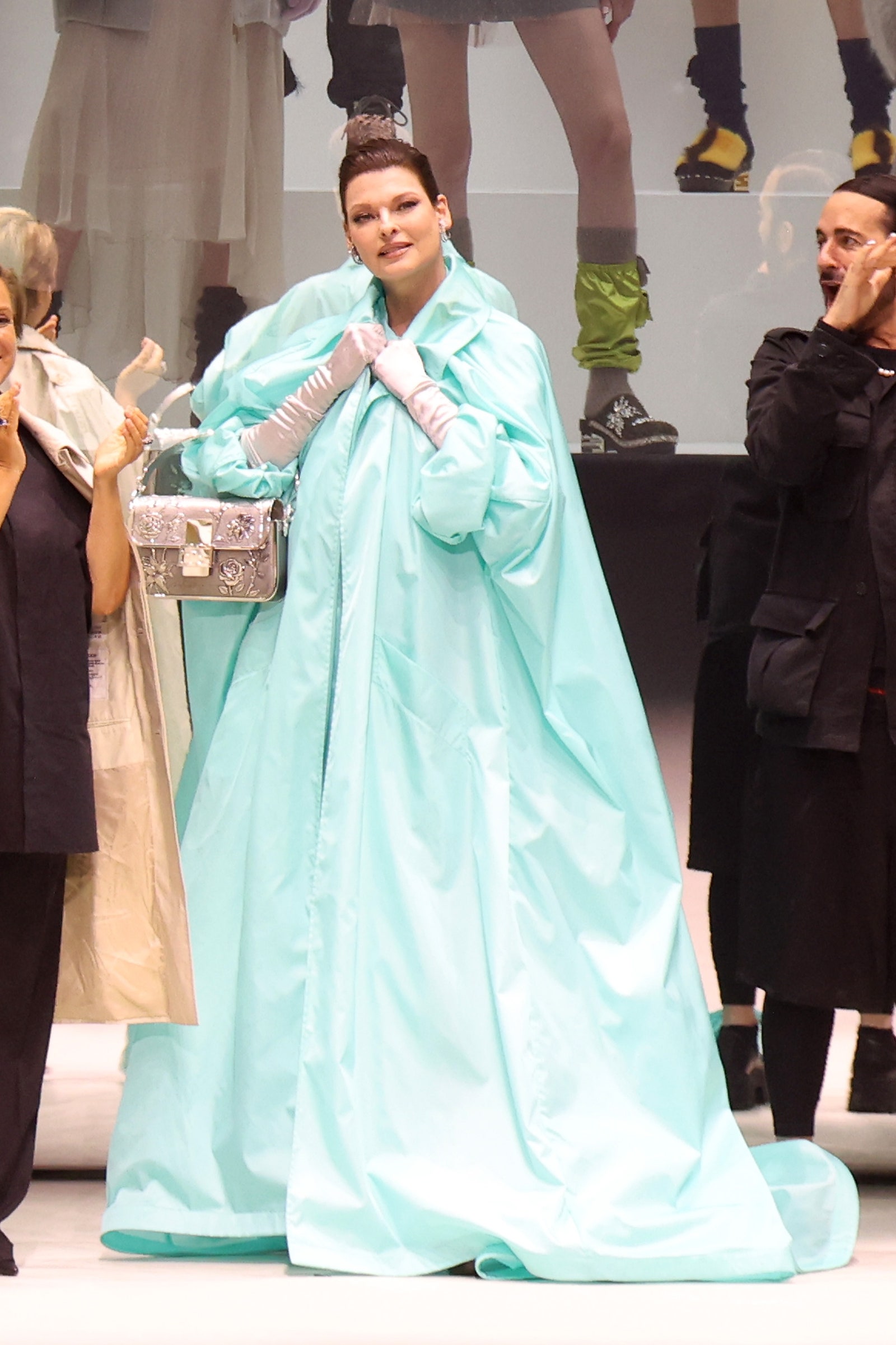 Linda Evangelista alla sfilata di Fendi a New York