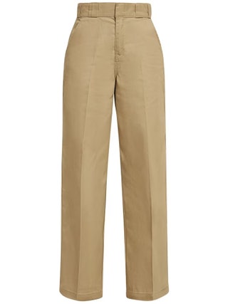 Pantaloni beige a vita alta dal taglio diritto ma con la gamba non troppo larga il modello perfetto per chi cerca il...