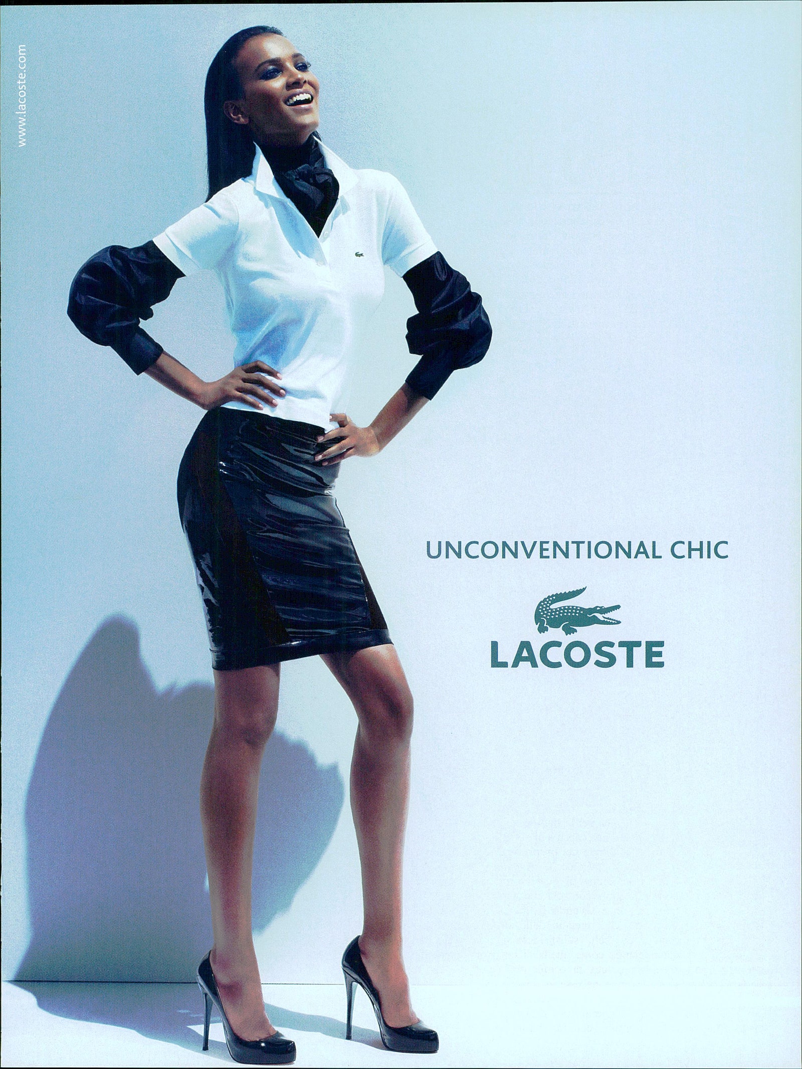 Un'immagine di campagna Lacoste sul numero di Vogue Italia del settembre 2011