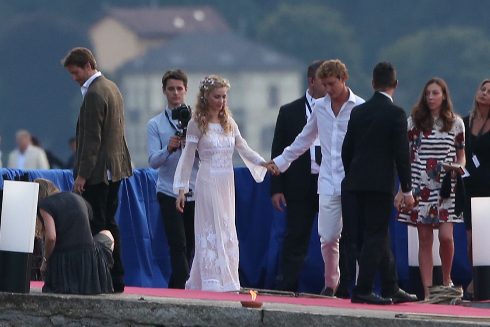 Beatrice Borromeo con l'abito da sposa di Alberta Ferretti