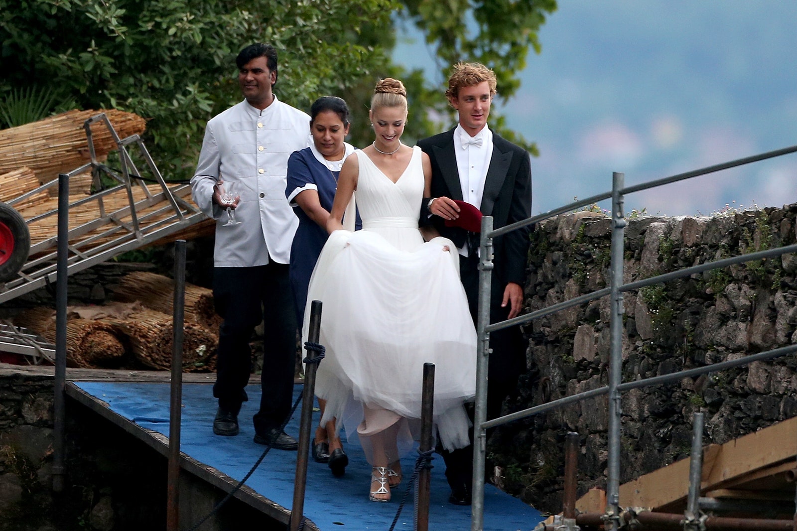 Beatrice Borromeo con l'abito da sposa Armani Priv