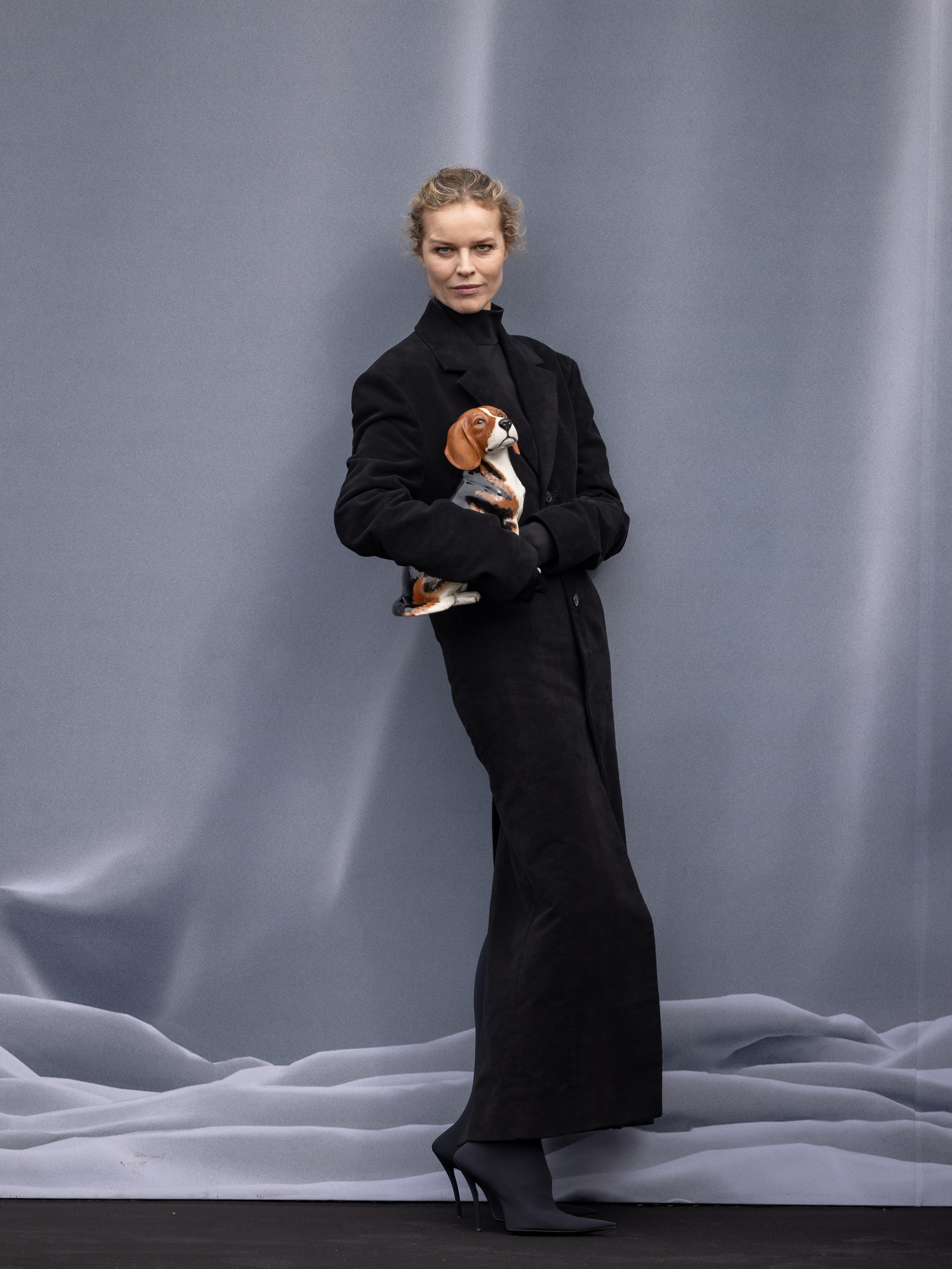 PARIS FRANCE  MARCH 03 Eva Herzigova attends the Balenciaga Womenswear FallWinter 20242025 show as part of Paris Fashion...