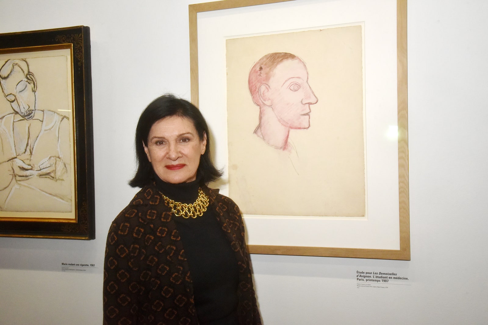 Uno scatto recente di Paloma Picasso al Centre Pompidou ottobre 2023