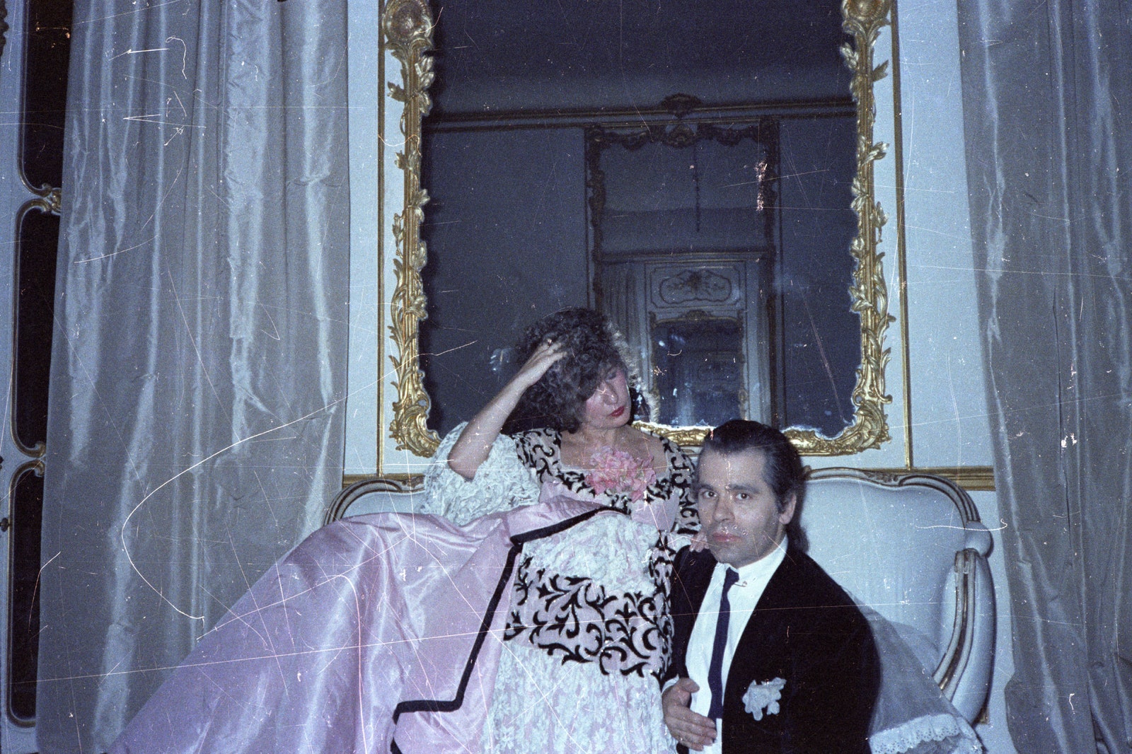 Anna Piaggi e Karl Lagerfeld nel 1978