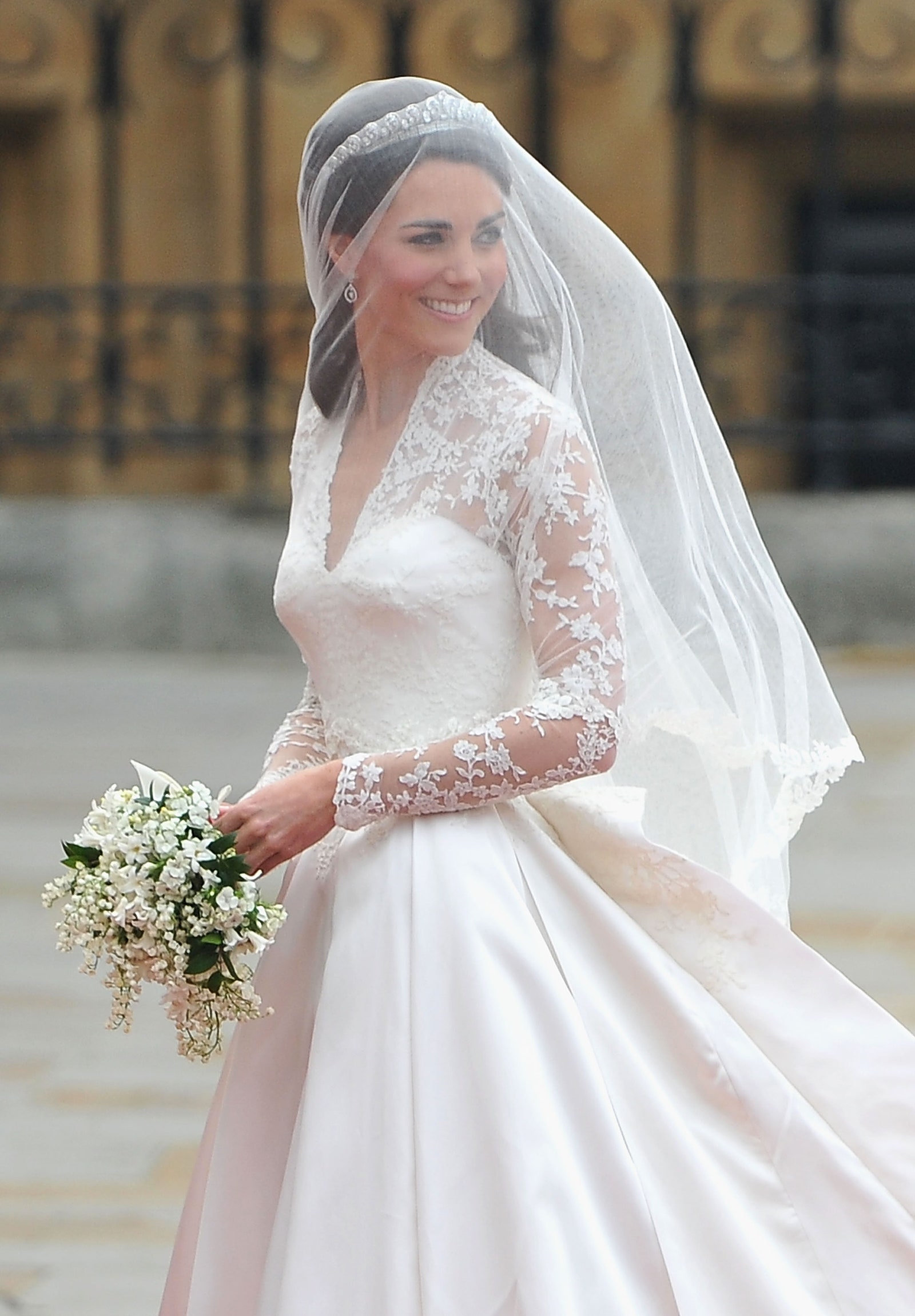 Kate Middleton e l'abito da sposa Alexander McQueen