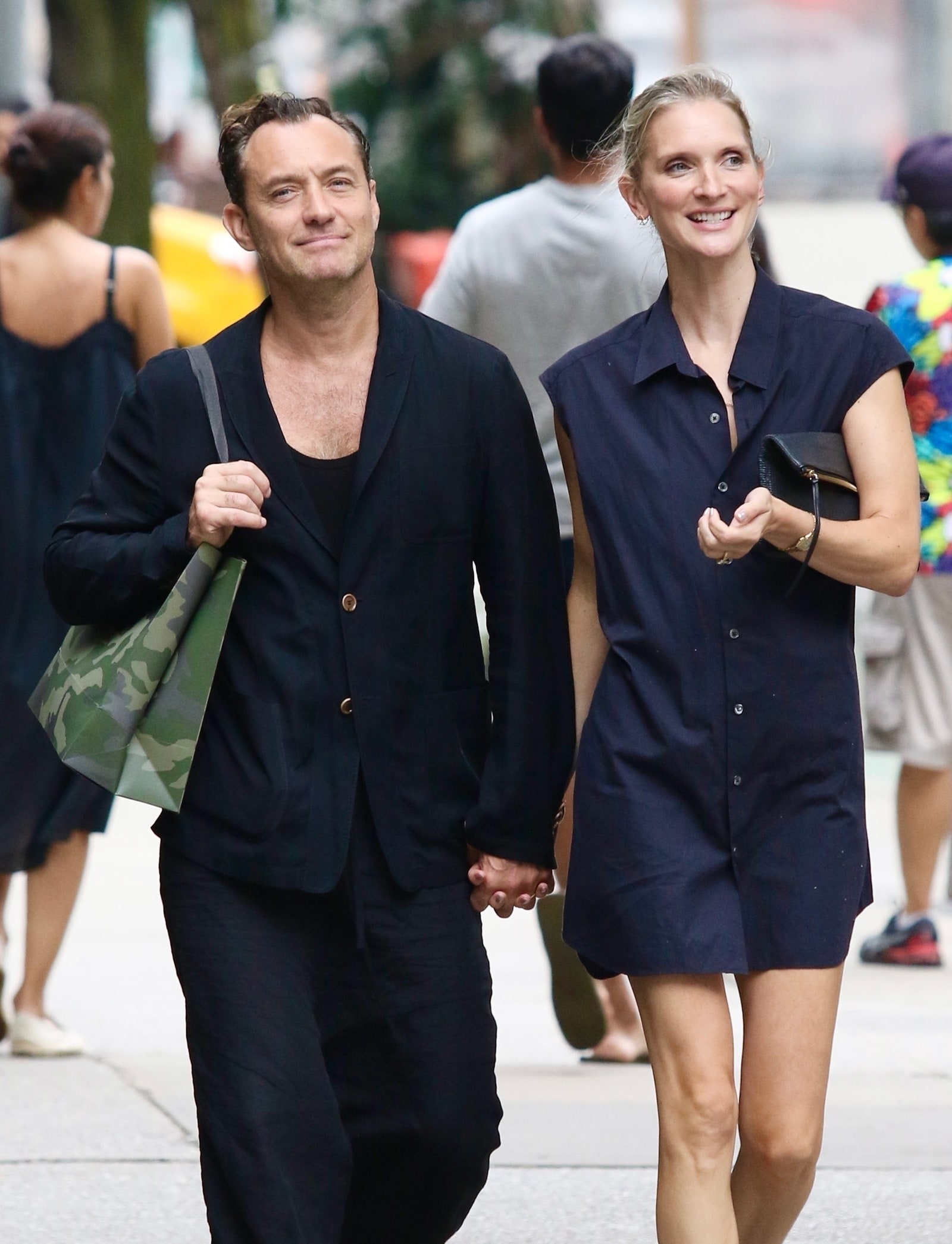 Jude Law e la moglie Phillipa Coan a New York