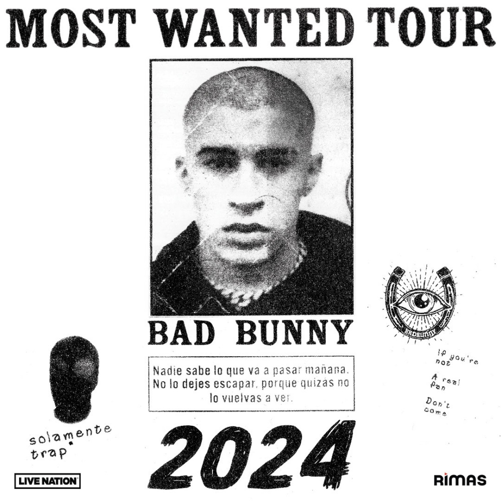 Bad Bunny 2024 Most Wanted Tour how to get buy tickets opening act tour dates pre-sale registration StubHub Ticketmaster Live Nation nadie sabe lo que va a pasar mañana