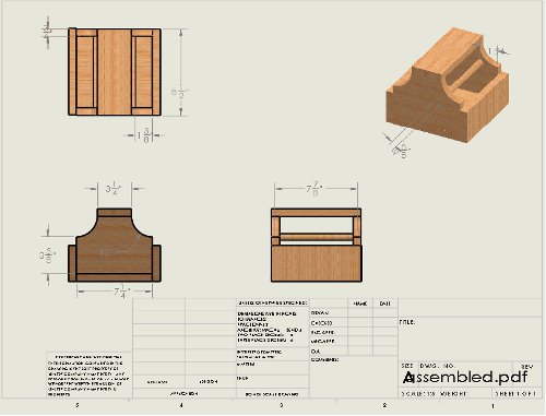 Vintage diagram of shoe shine box illustration.