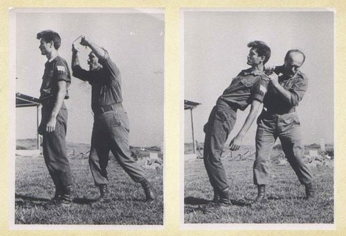 Imi Lichtenfeld, founder of Krav Maga, practicing martial arts.