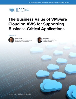 The business value of VMware Cloud on AWS for supporting business-critical applications