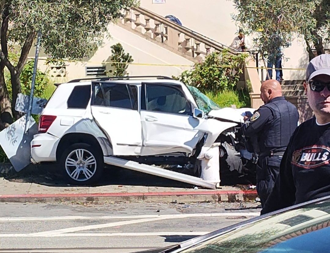 Car collision on West Portal