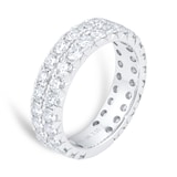 Goldsmiths 18ct White Gold 2.50cttw Diamond Double Row Eternity Ring