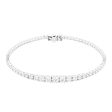 Goldsmiths 18ct White Gold 4cttw Graduated Diamond Line Bracelet