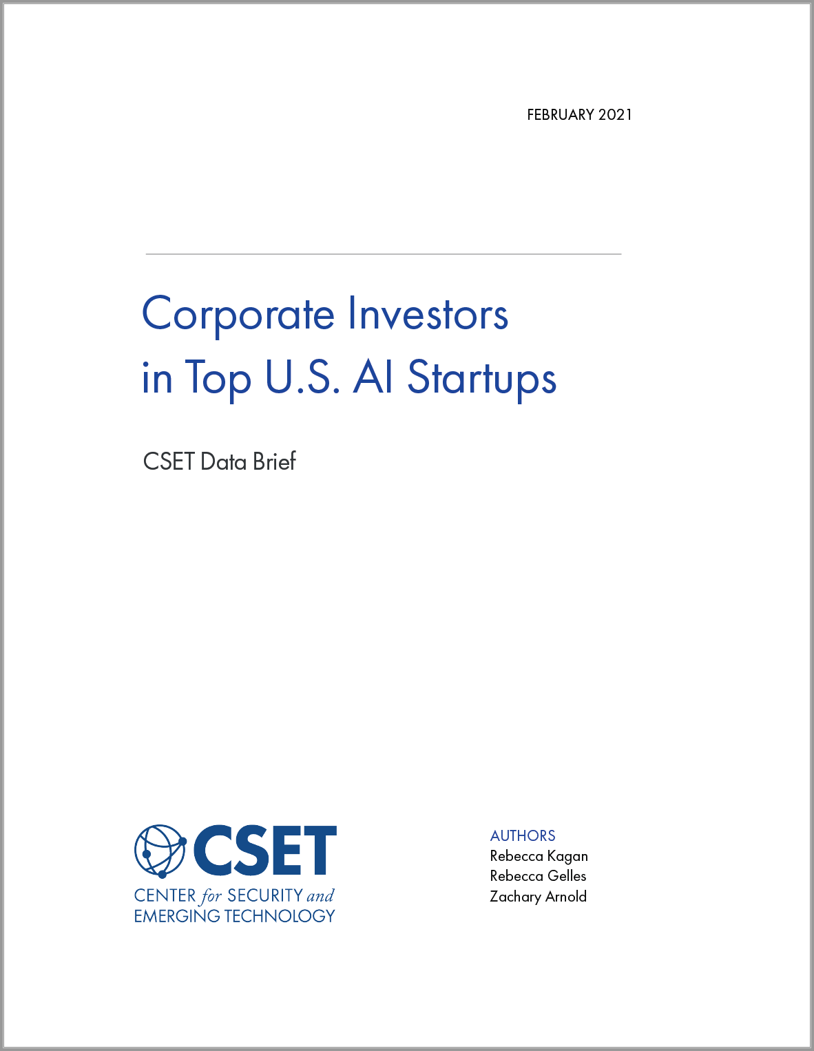 CSET - Corporate Investors in Top U.S. AI Startups Image